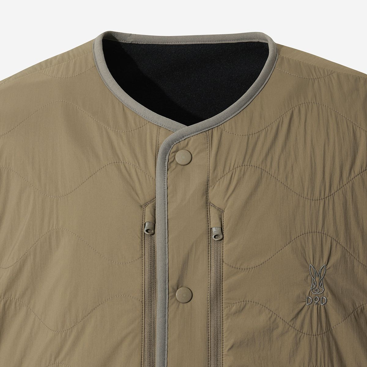 디오디(DOD) 리버웨이브 리버시블 퀼팅 베스트(DARK BEIGE)