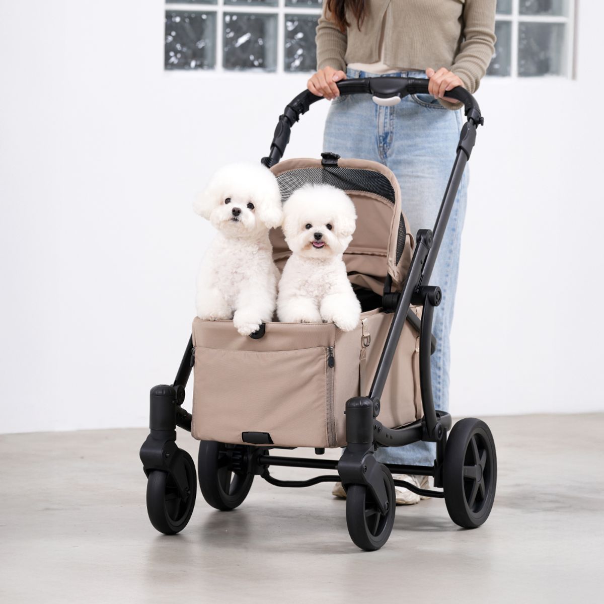 폼포라펫(POMPORAPET) 모두 웨건 강아지유모차 펫웨건 2color
