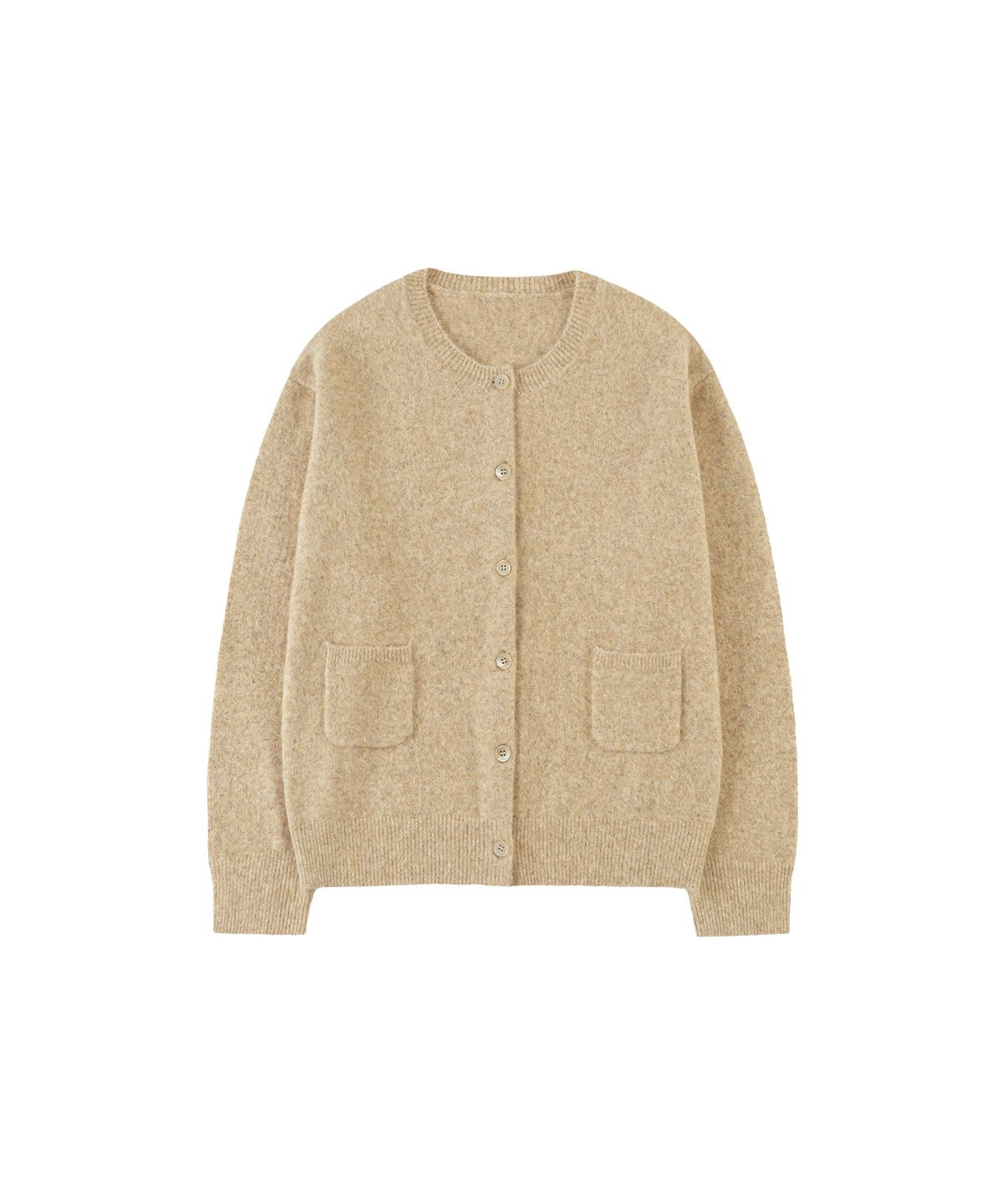 반원 아틀리에(VANONE ATELIER) KN4272 울 블렌드 헤어리 카디건_Beige