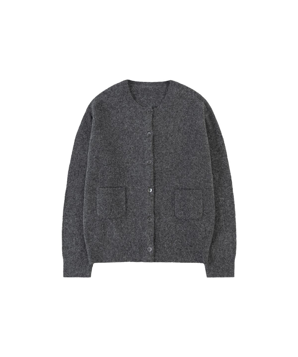 반원 아틀리에(VANONE ATELIER) KN4272 울 블렌드 헤어리 카디건_Melange gray