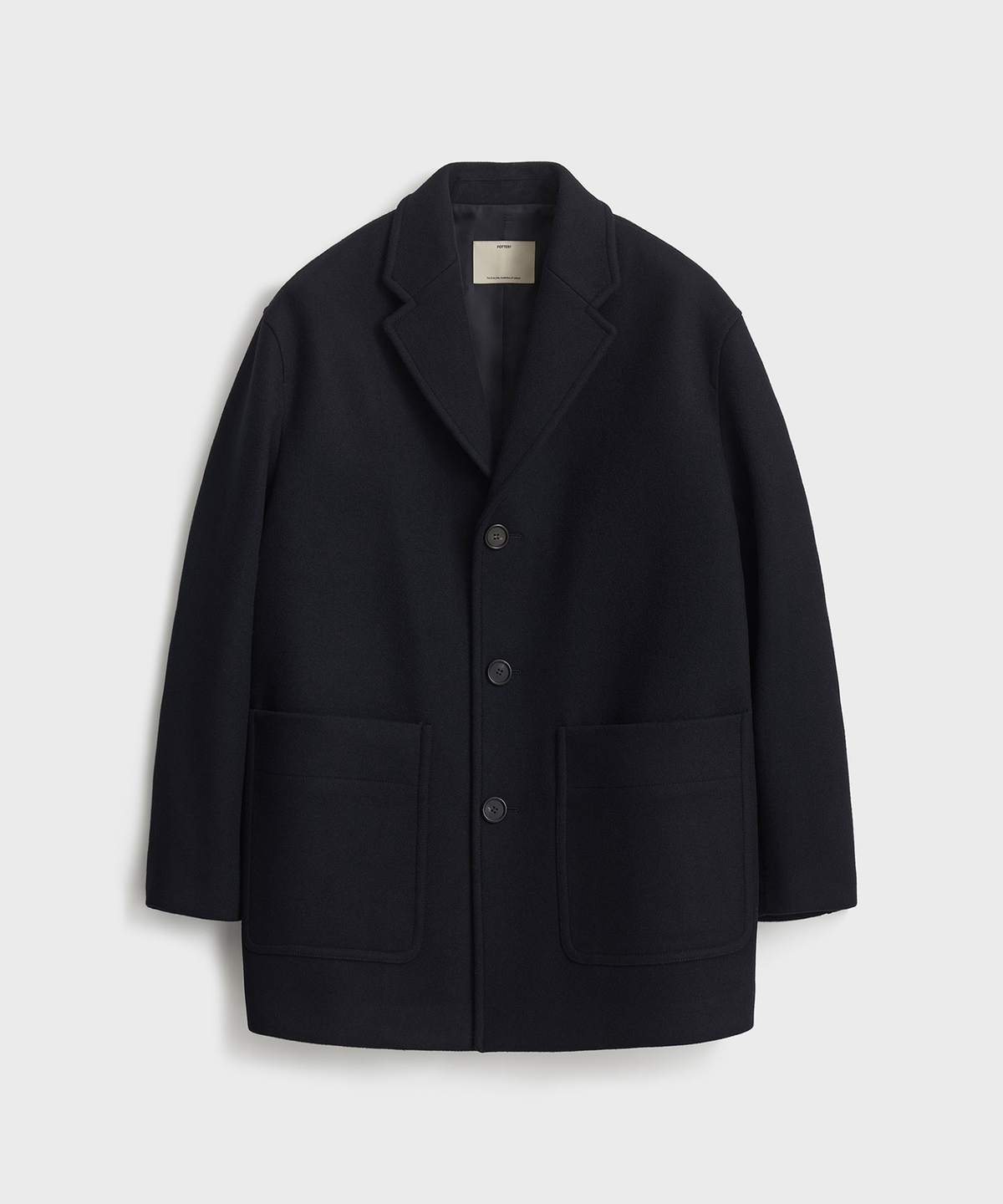 포터리(POTTERY) Melton Wool Half Coat - 3 Color