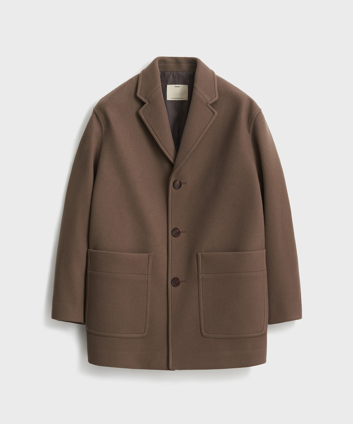 포터리(POTTERY) Melton Wool Half Coat - 3 Color