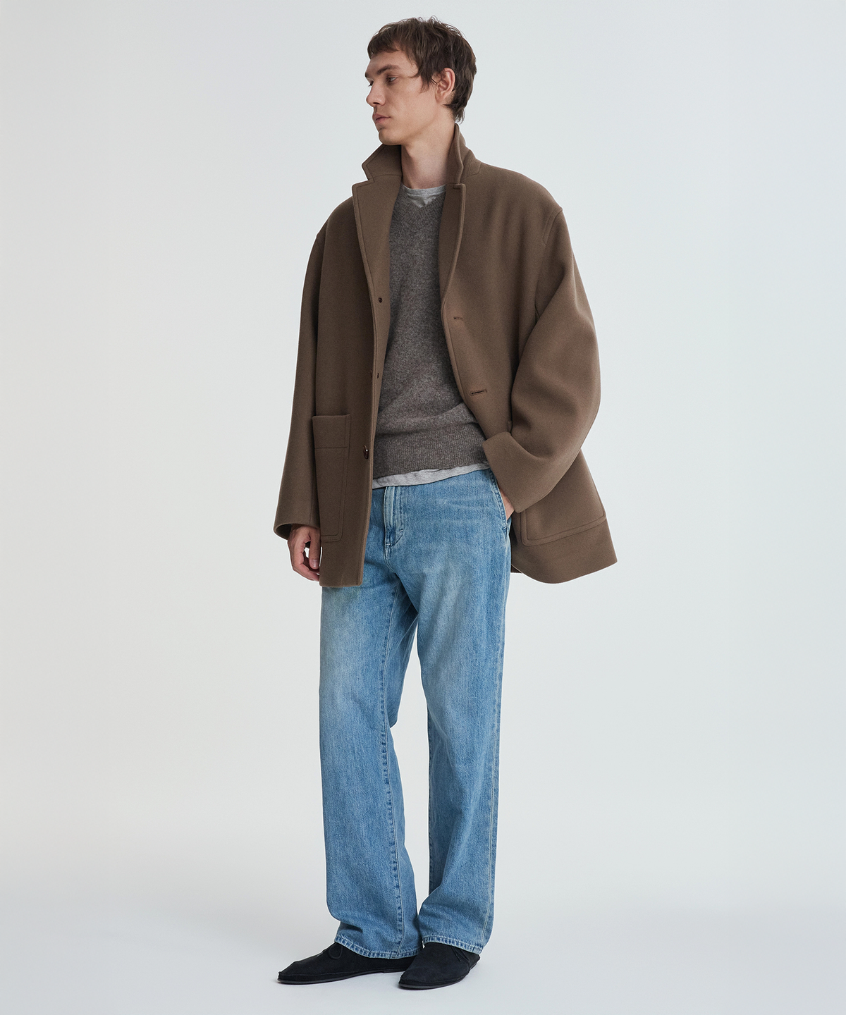포터리(POTTERY) Melton Wool Half Coat - 3 Color
