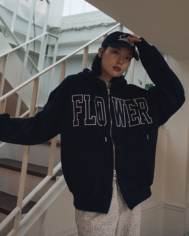 MUSINSA公式 | HAVISM FLOWER ZIP UP HOOD(10COLOR)