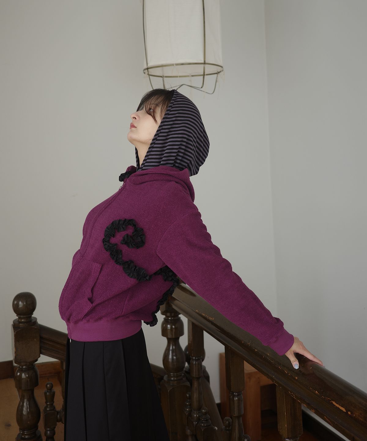 이서이(ESEOE) e hoodie jacket Deep plum