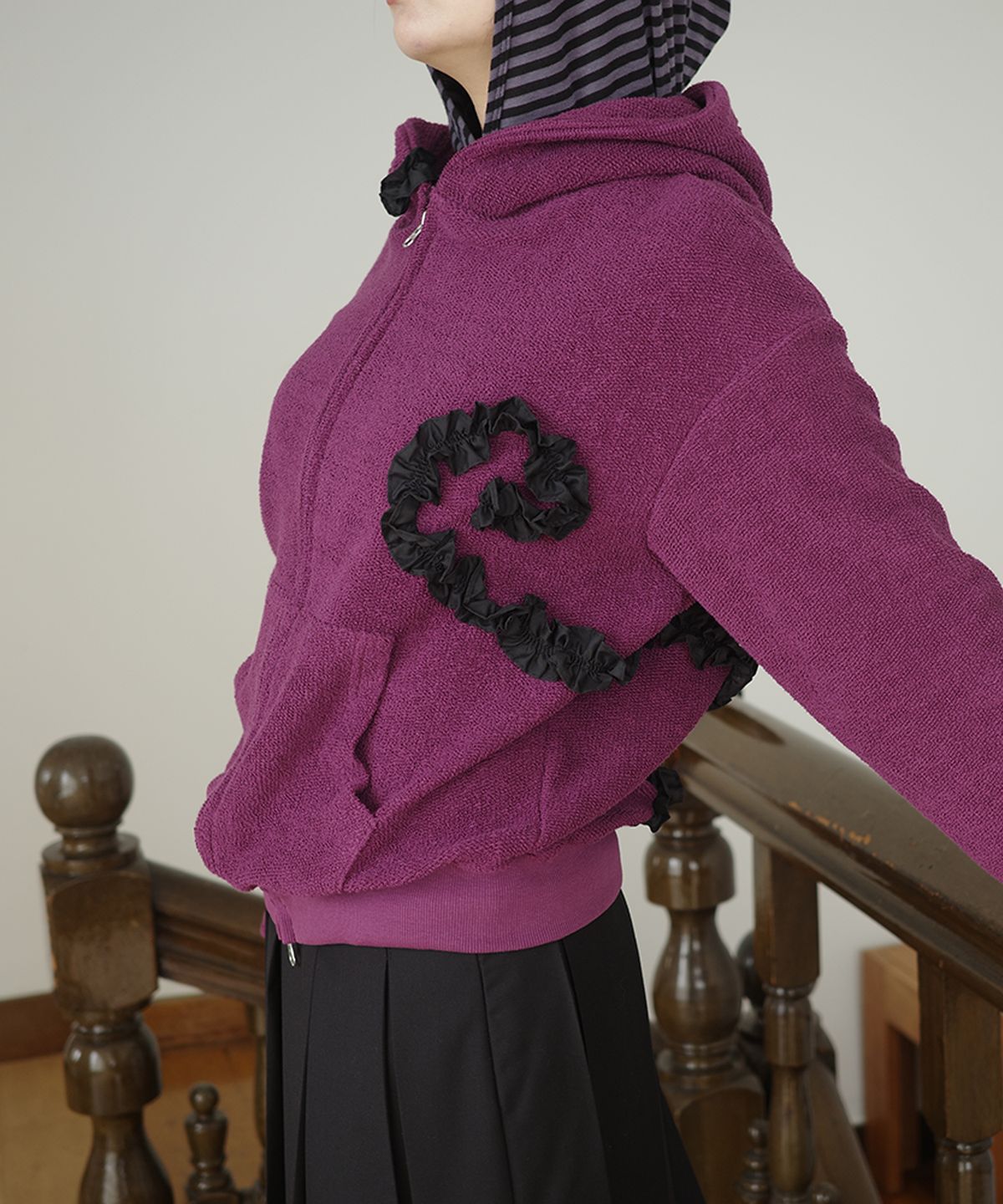 이서이(ESEOE) e hoodie jacket Deep plum
