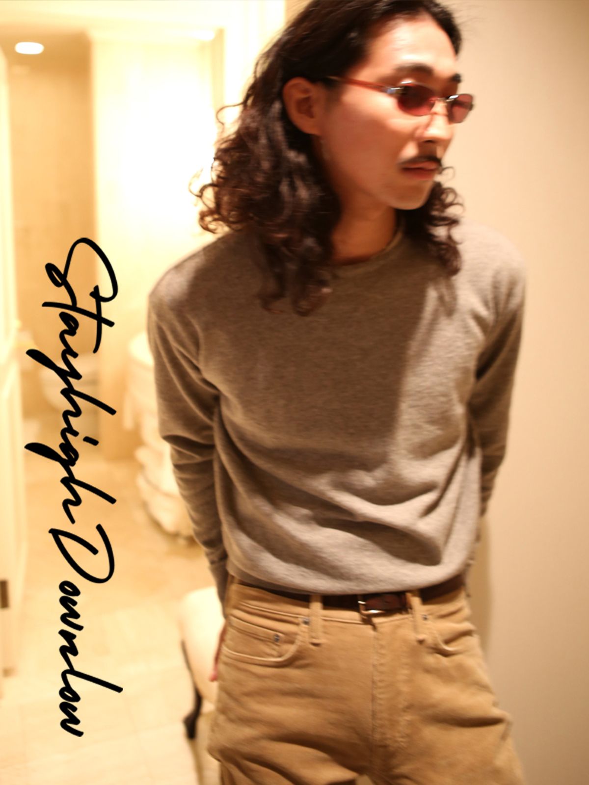 고저(GOZER) FOREST ROUND KNIT_STONE