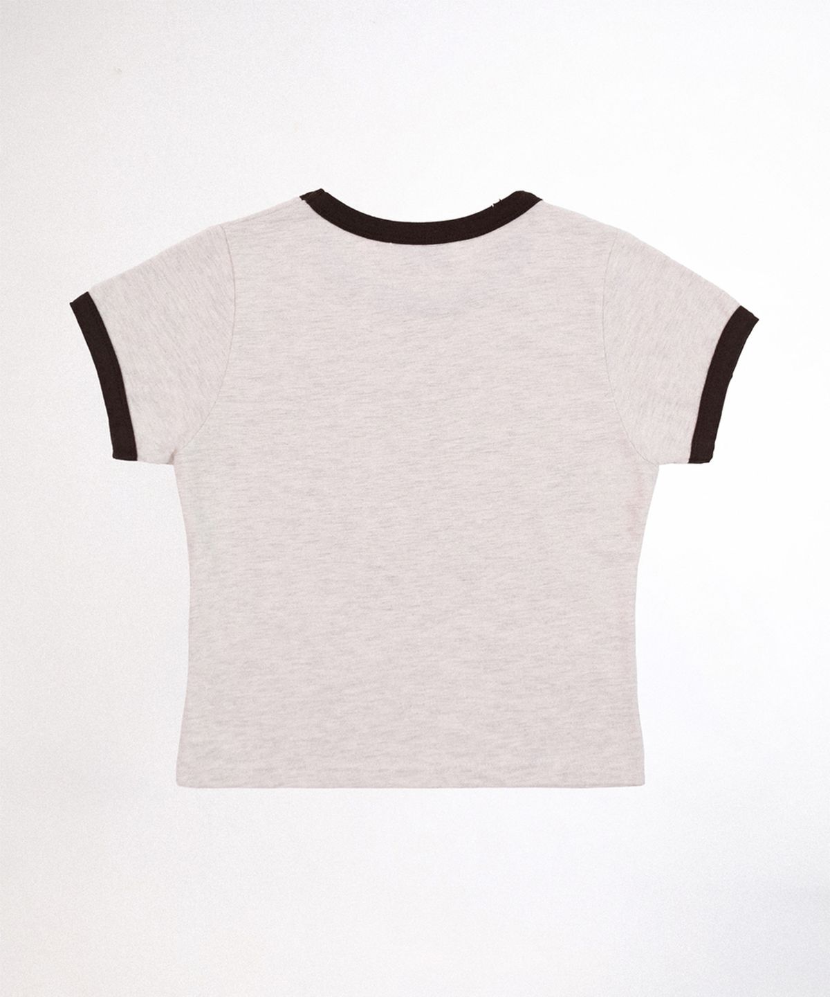 레뷰라(REVURA) BURN OUT FRAY RINGER T-SHIRT (W) - OATMEAL / BROWN