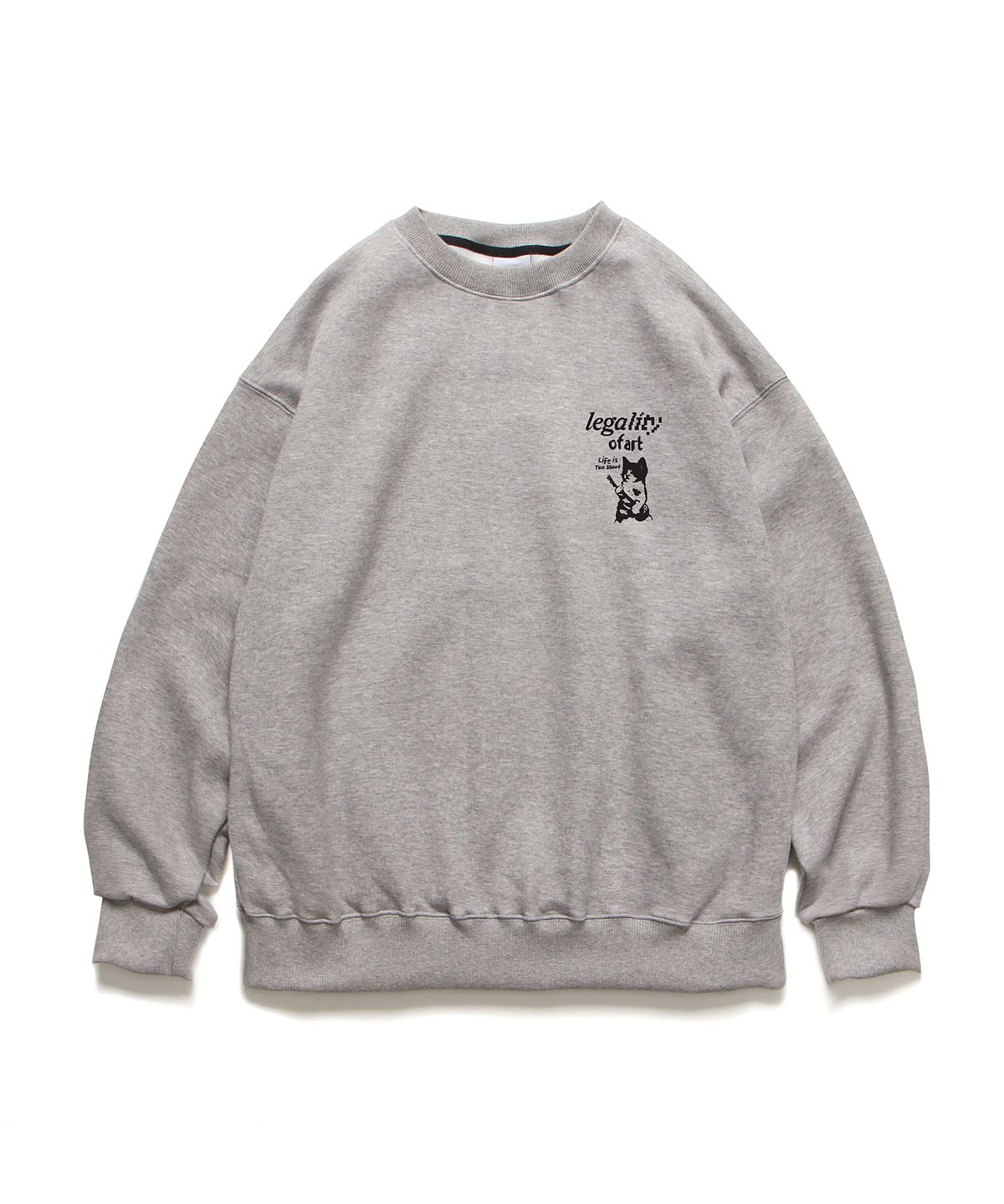 앱놀머씽(ABNORMALTHING) 밴드 루즈핏 맨투맨 블랙  (BAND CREWNECK BLACK)
