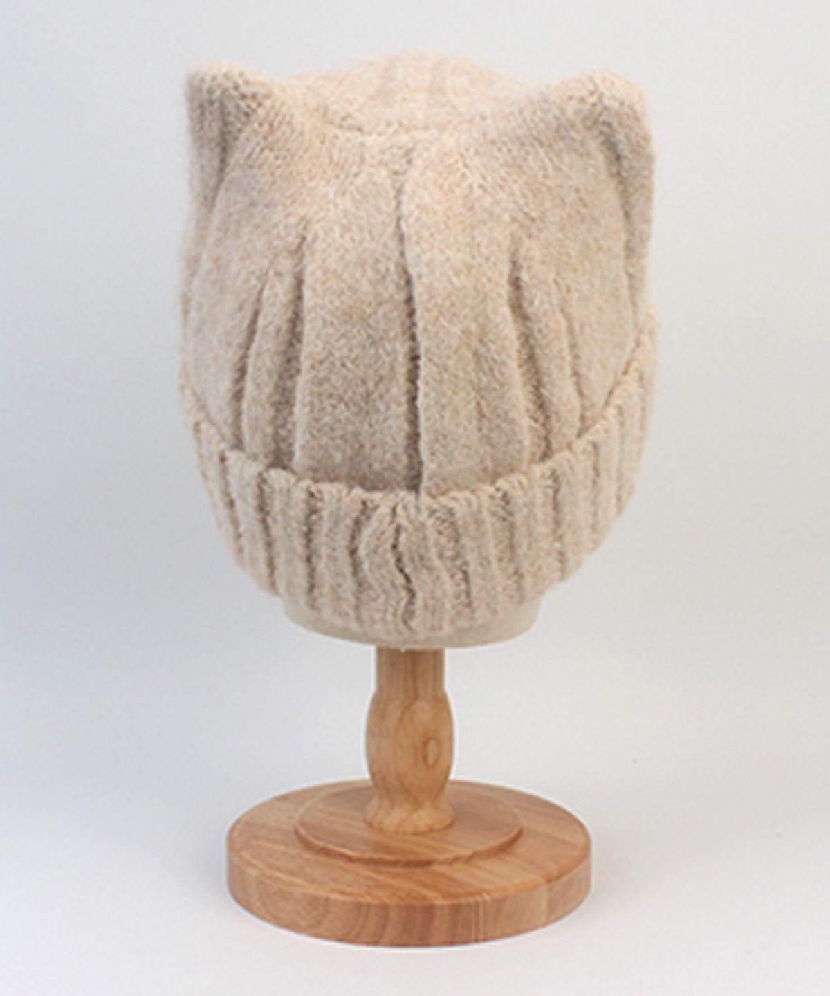 유니버셜 케미스트리(UNIVERSAL CHEMISTRY) Wool Cat Beige Bubble Beanie 고양이비니