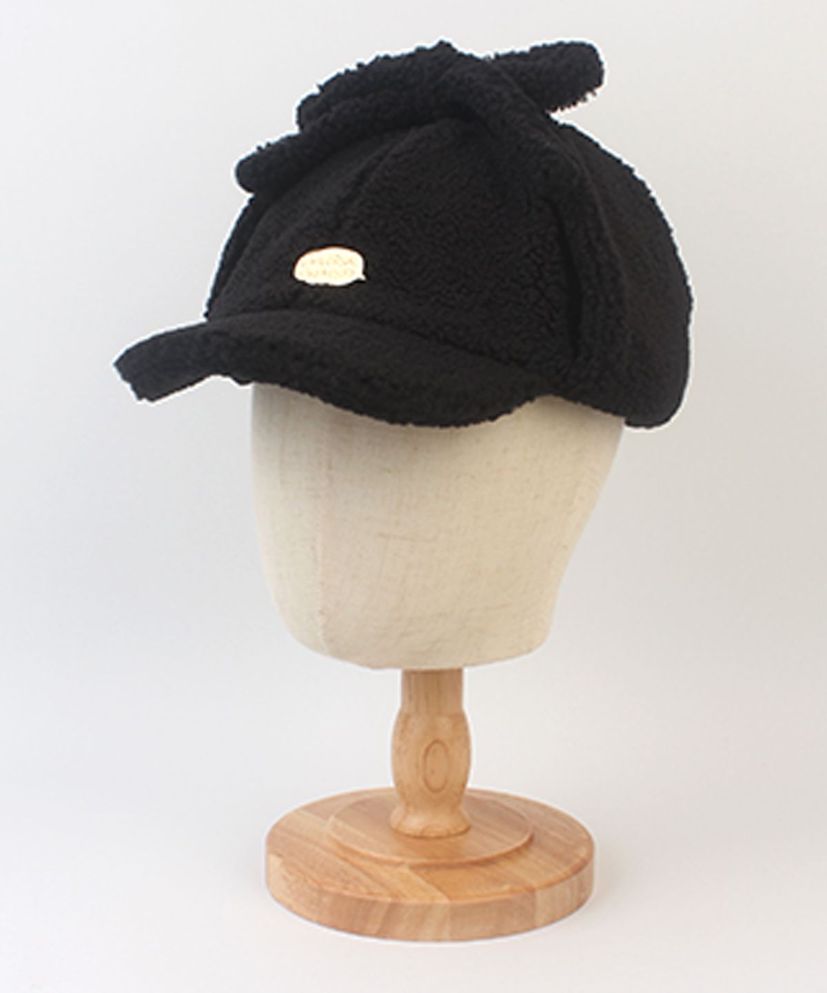 유니버셜 케미스트리(UNIVERSAL CHEMISTRY) Bubble Metal Black Fleece Earflap Cap 귀달이모자