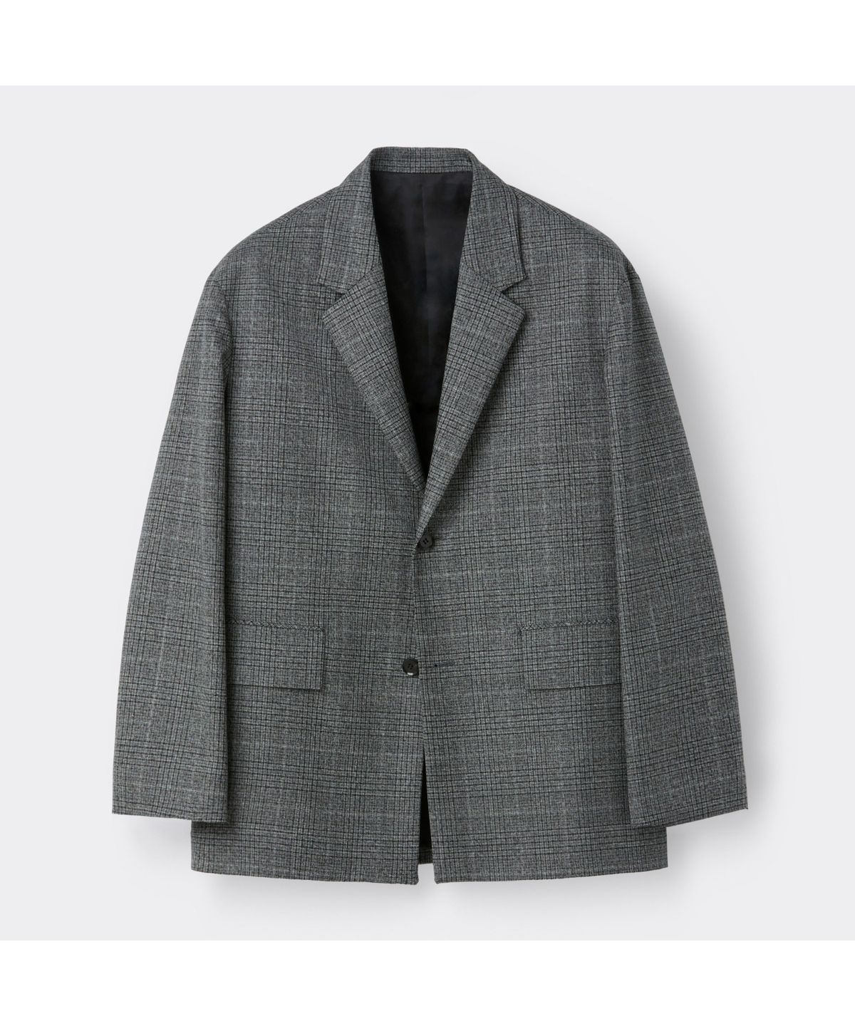 커스텀멜로우(CUSTOMELLOW) Grey Wool Check Jacket CWJAW25842GYL