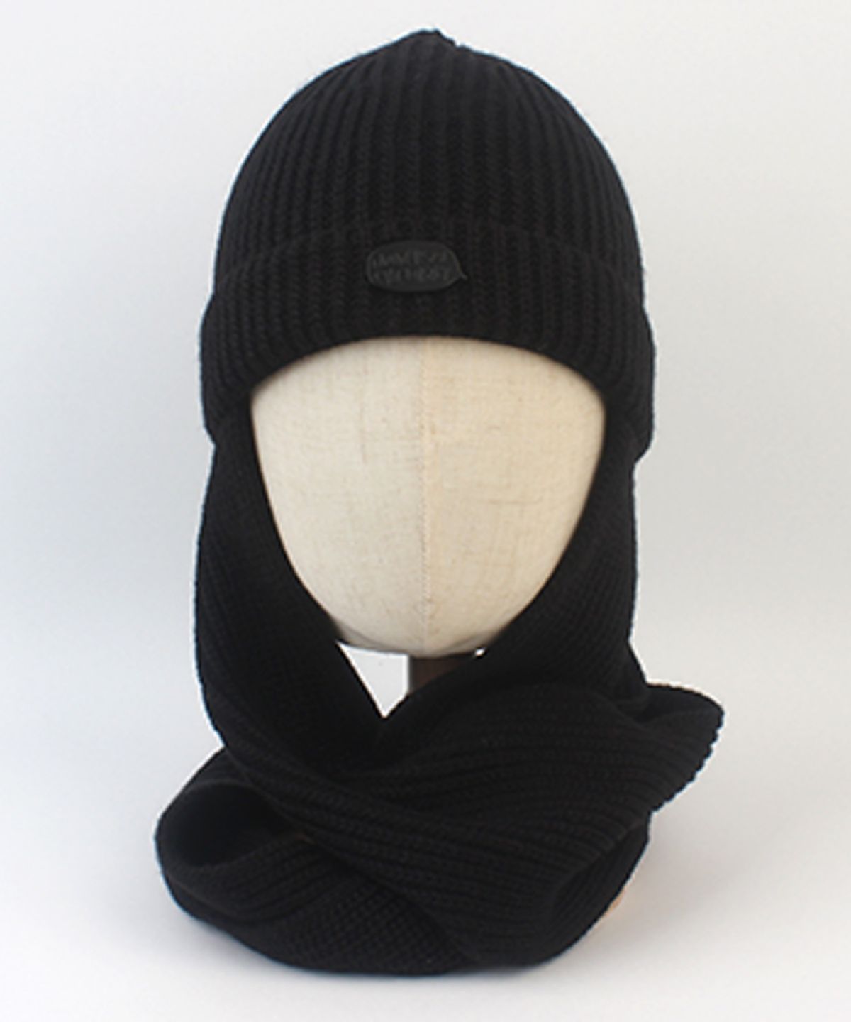 유니버셜 케미스트리(UNIVERSAL CHEMISTRY) Wool Black Muffler Beanie 머플러비니
