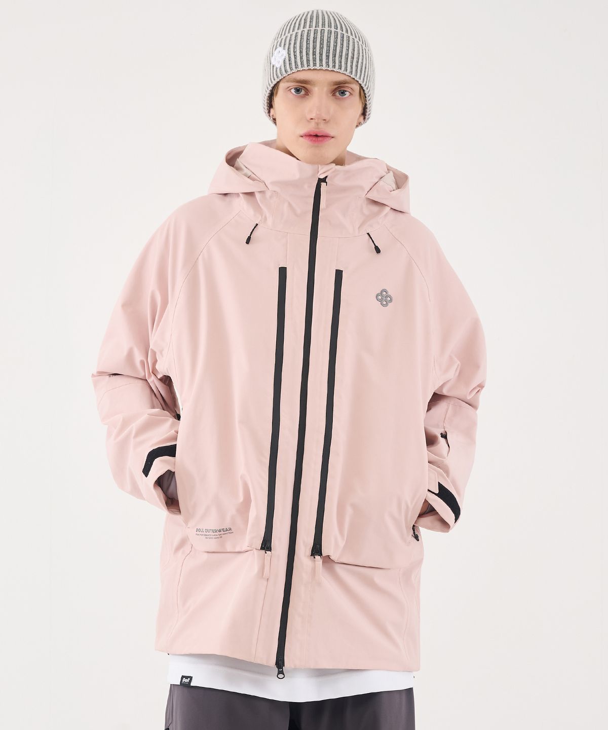 돌아우터웨어(DOLL OUTERWEAR) 2526 3L 브릭 자켓 BABY PINK 남녀공용