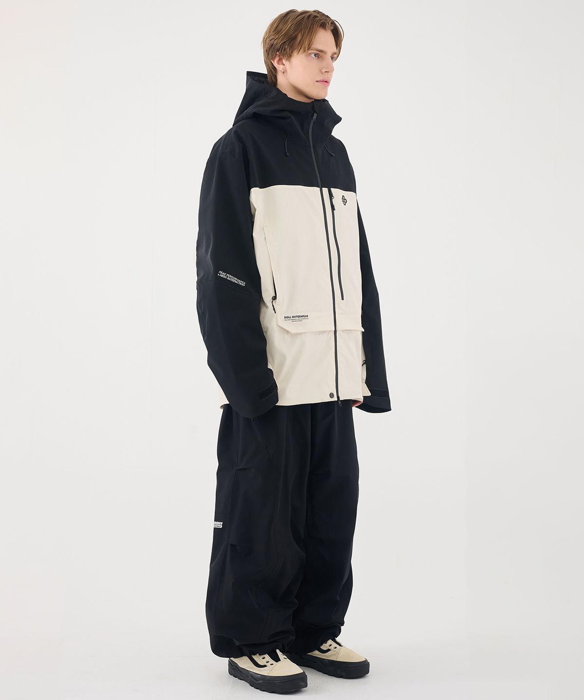 돌아우터웨어(DOLL OUTERWEAR) 2526 브릭 팬츠 BLACK 남녀공용