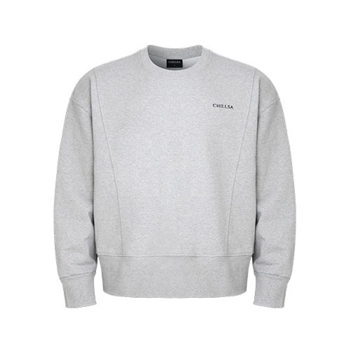 칠사(CHILLSA) 4-season Crop Sweatshirts_Melange Gray
