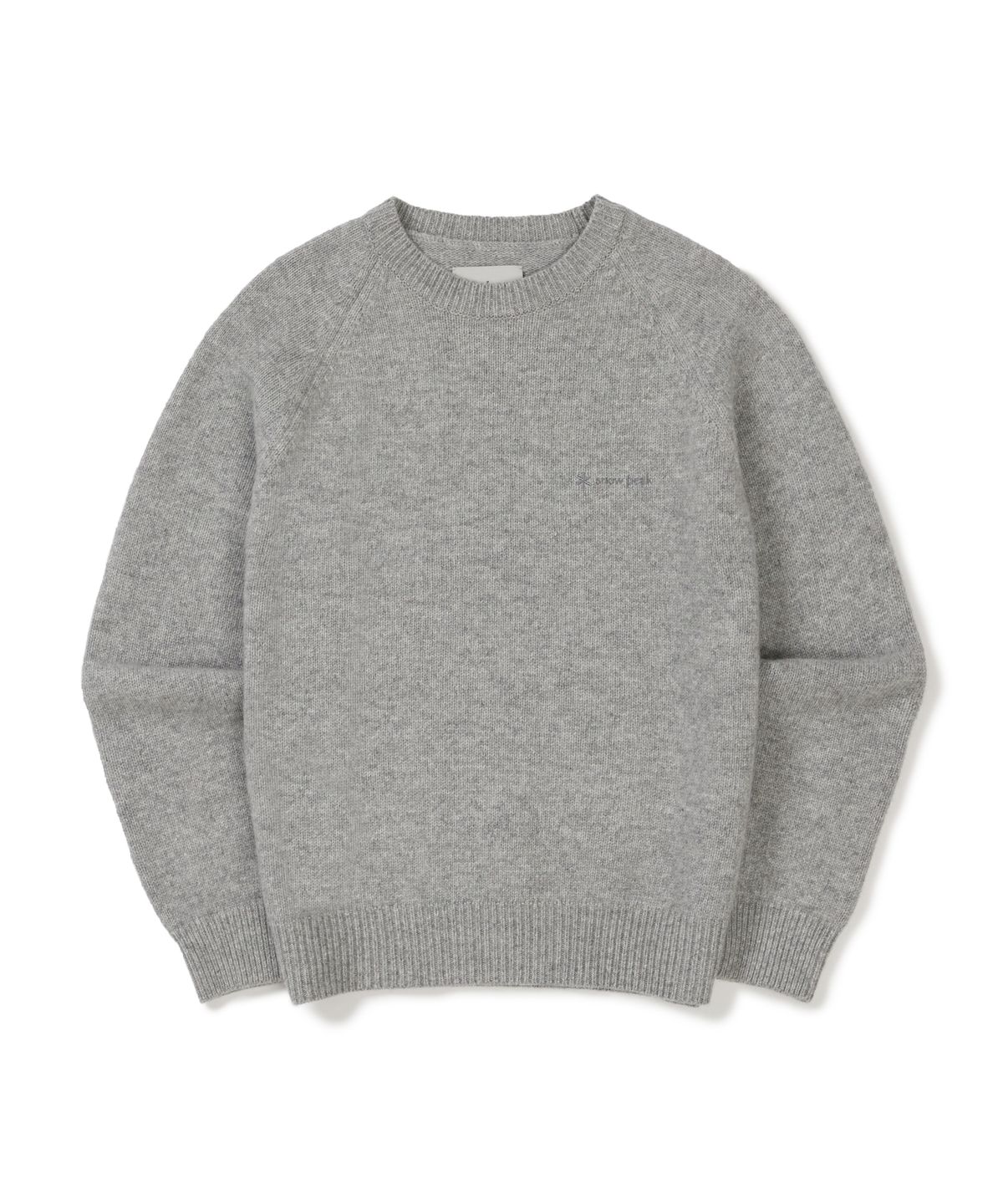 스노우피크 어패럴(SNOWPEAK APPAREL) 캐시미어 블랜드 여성 세미크롭 니트 맨투맨 (S25WWFHT73) Melange Gray