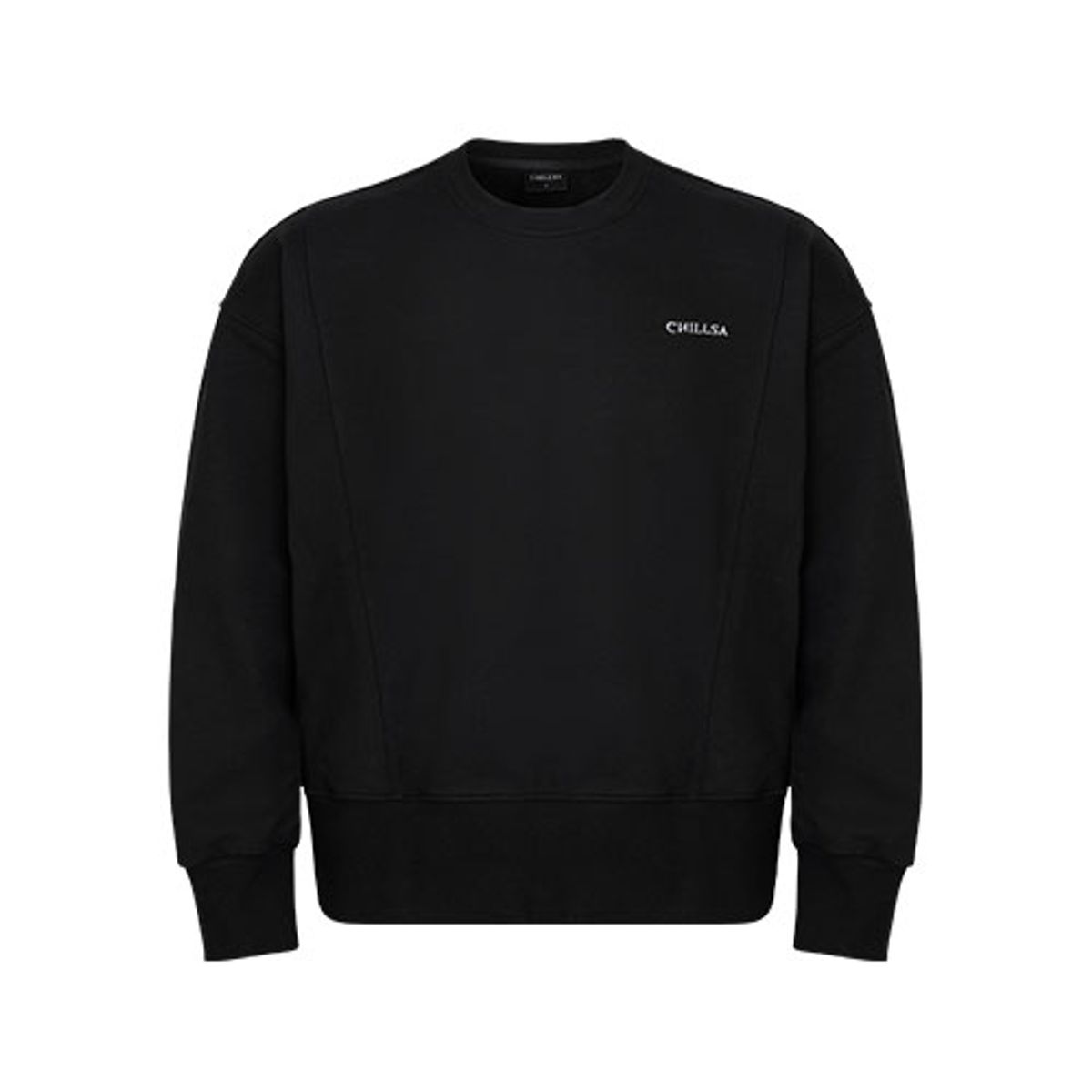 칠사(CHILLSA) 4-season Crop Sweatshirts_Black