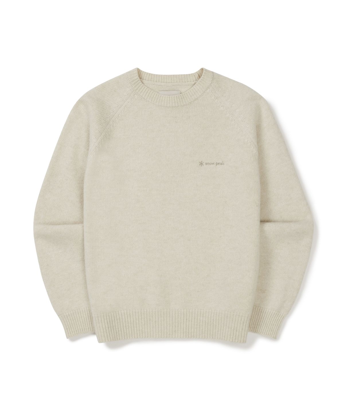스노우피크 어패럴(SNOWPEAK APPAREL) 캐시미어 블랜드 여성 세미크롭 니트 맨투맨 (S25WWFHT73) Sand Beige