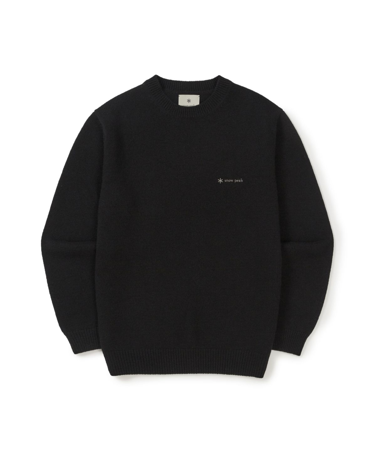 스노우피크 어패럴(SNOWPEAK APPAREL) 캐시미어 블랜드 니트 맨투맨 (S25WMFHT72) Black