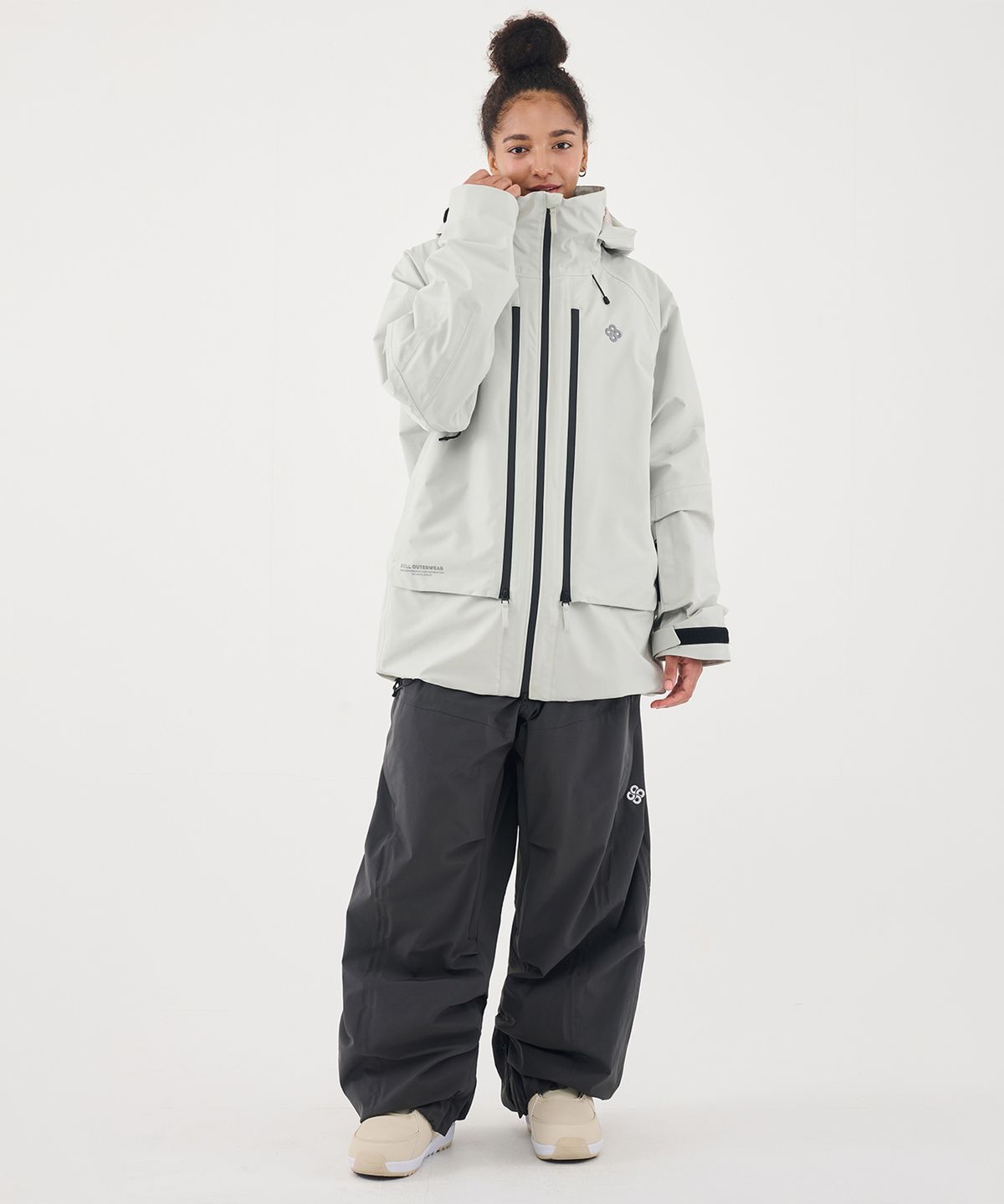 돌아우터웨어(DOLL OUTERWEAR) 2526 브릭 팬츠 CHACOAL 남녀공용