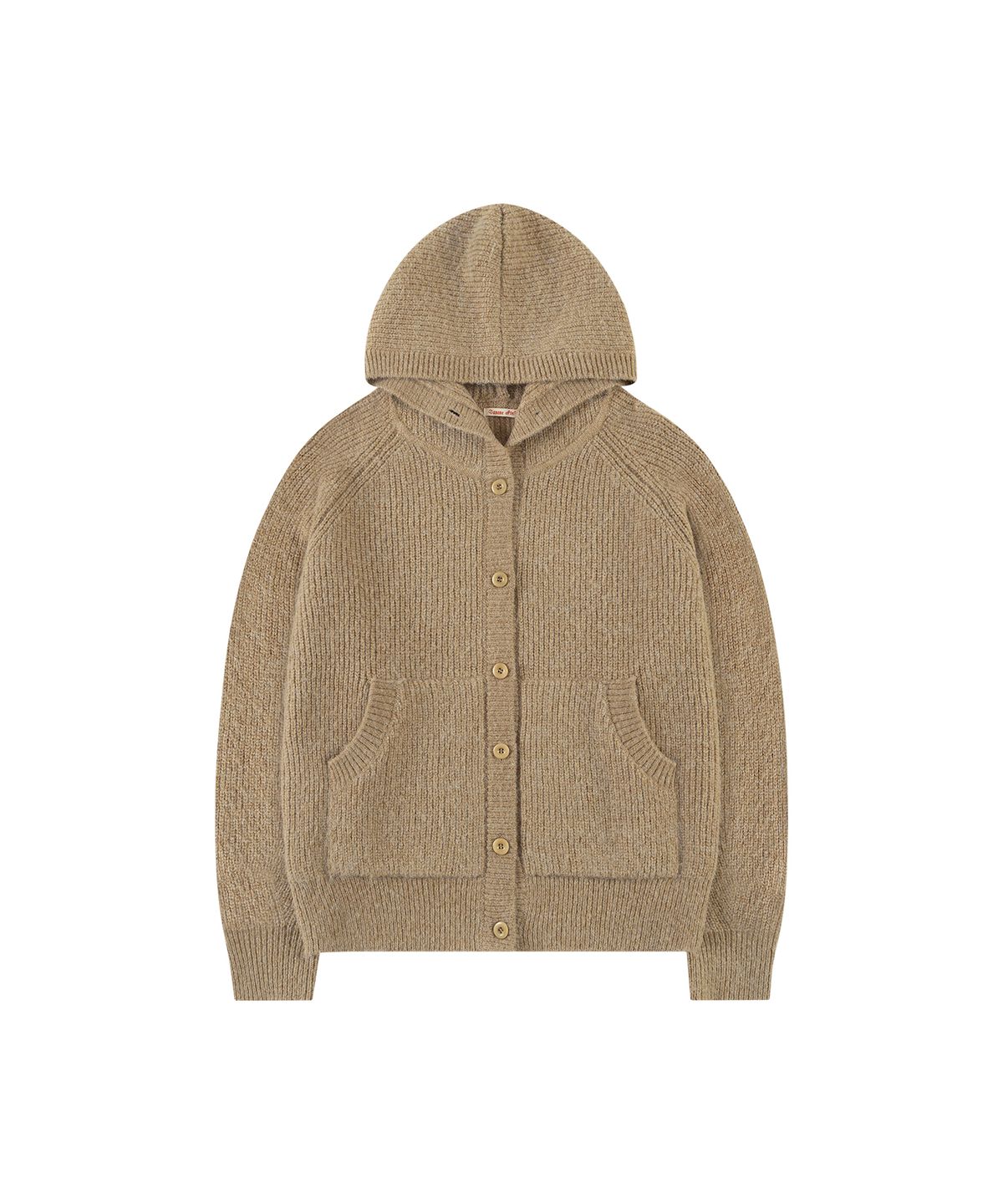 반원 아틀리에(VANONE ATELIER) KN4273 하이넥 후드 카디건_Beige