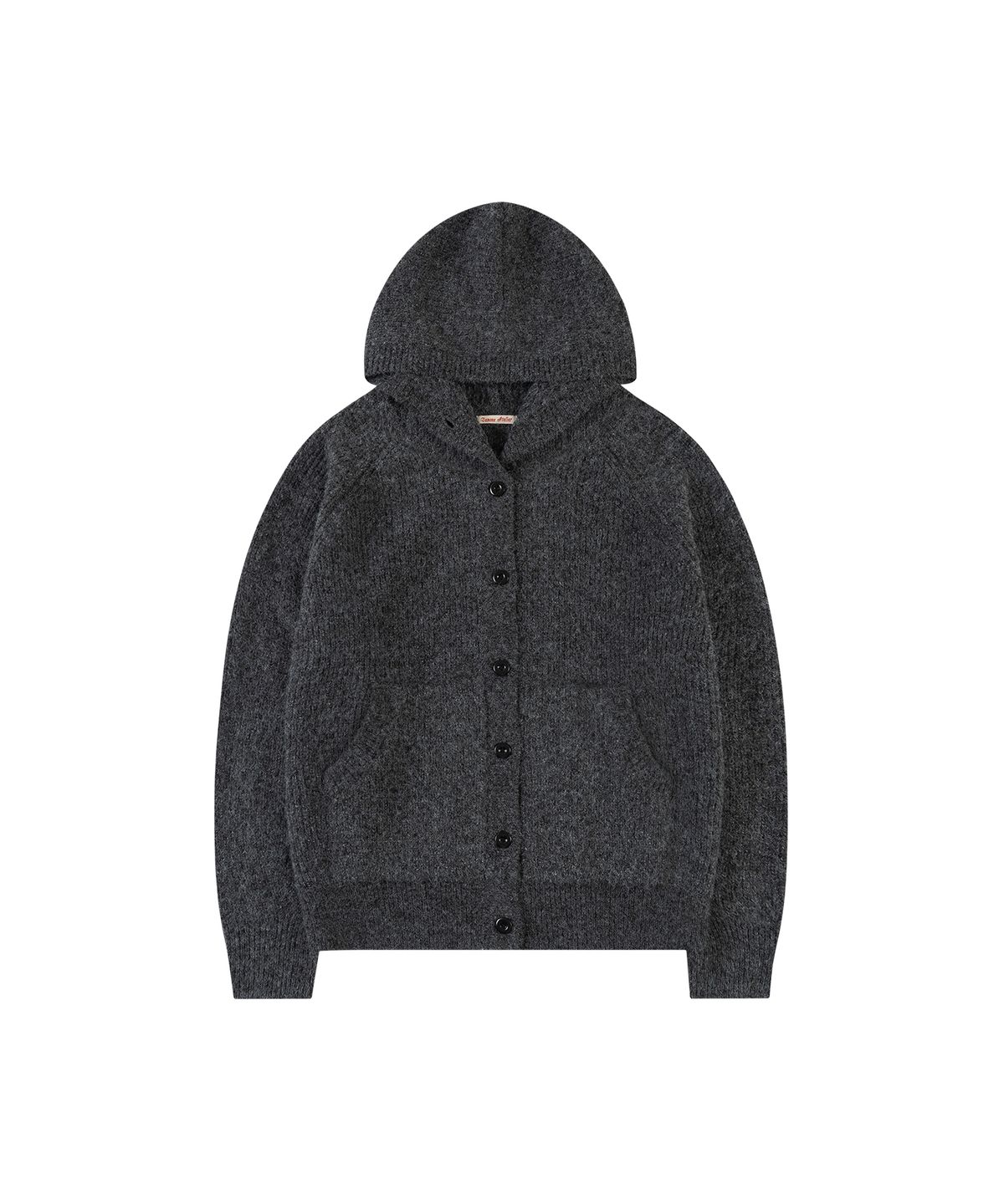 반원 아틀리에(VANONE ATELIER) KN4273 하이넥 후드 카디건_Charcoal