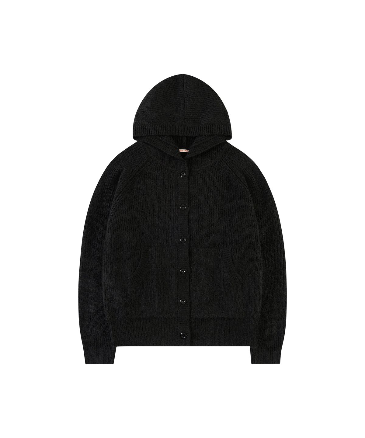 반원 아틀리에(VANONE ATELIER) KN4273 하이넥 후드 카디건_Black