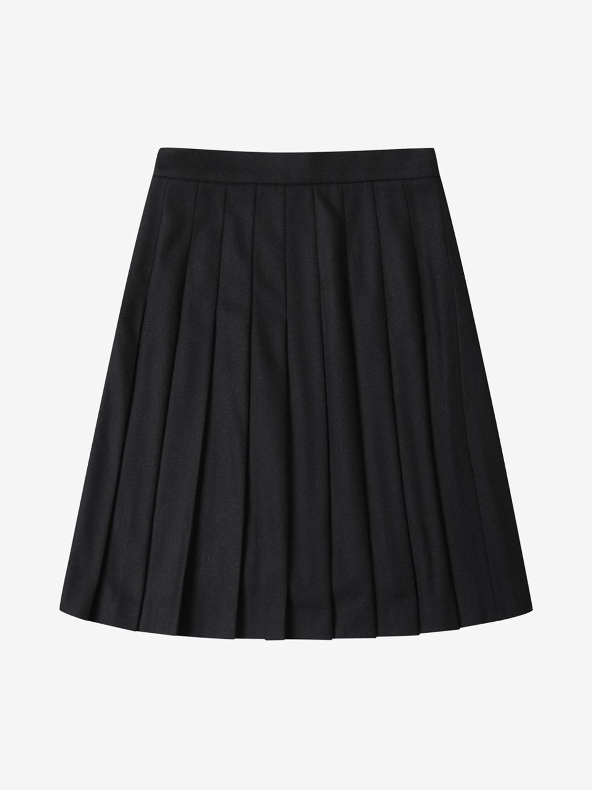 엘유브이엠(LUVM) WOOL PLEATS SLIT SKIRT_BLACK