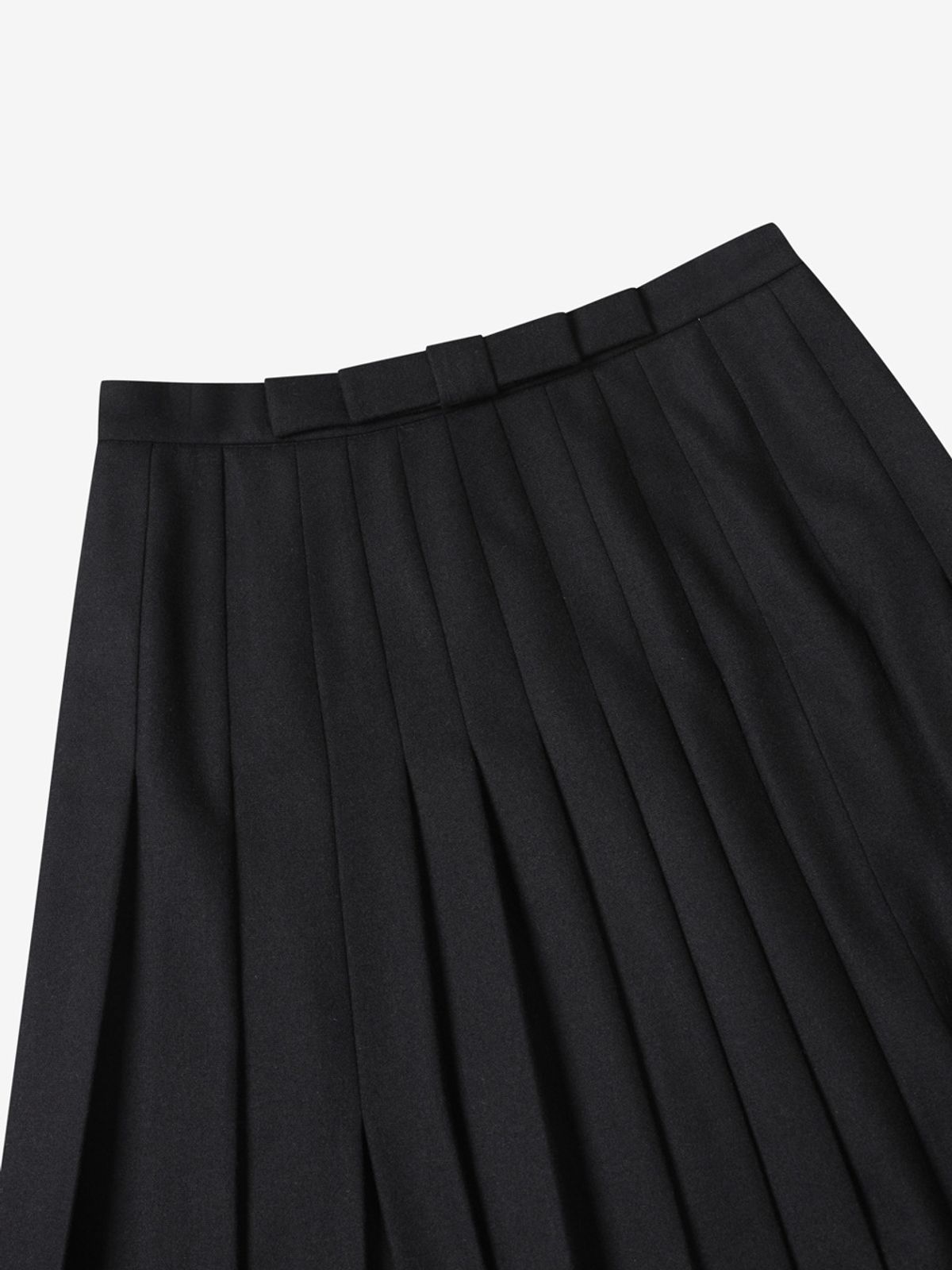 엘유브이엠(LUVM) WOOL PLEATS SLIT SKIRT_BLACK
