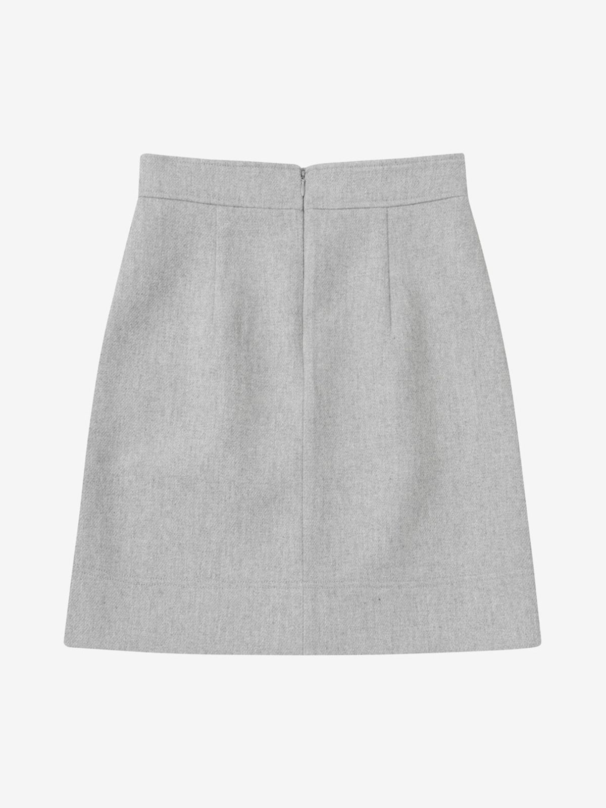 엘유브이엠(LUVM) CLASSIC WOOL SKIRT_MELANGE GRAY