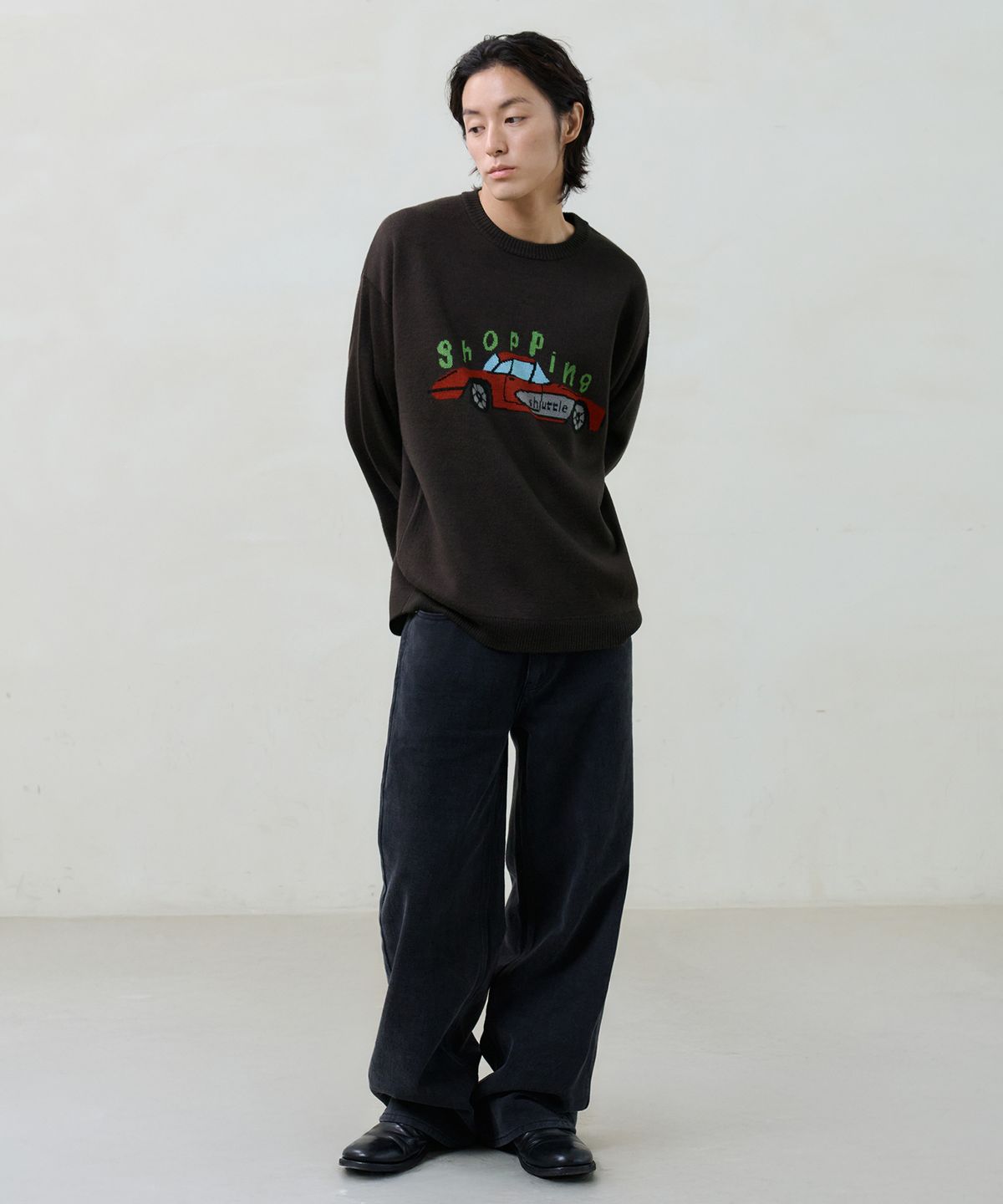 노운(NOUN) straight cotton pants (black)