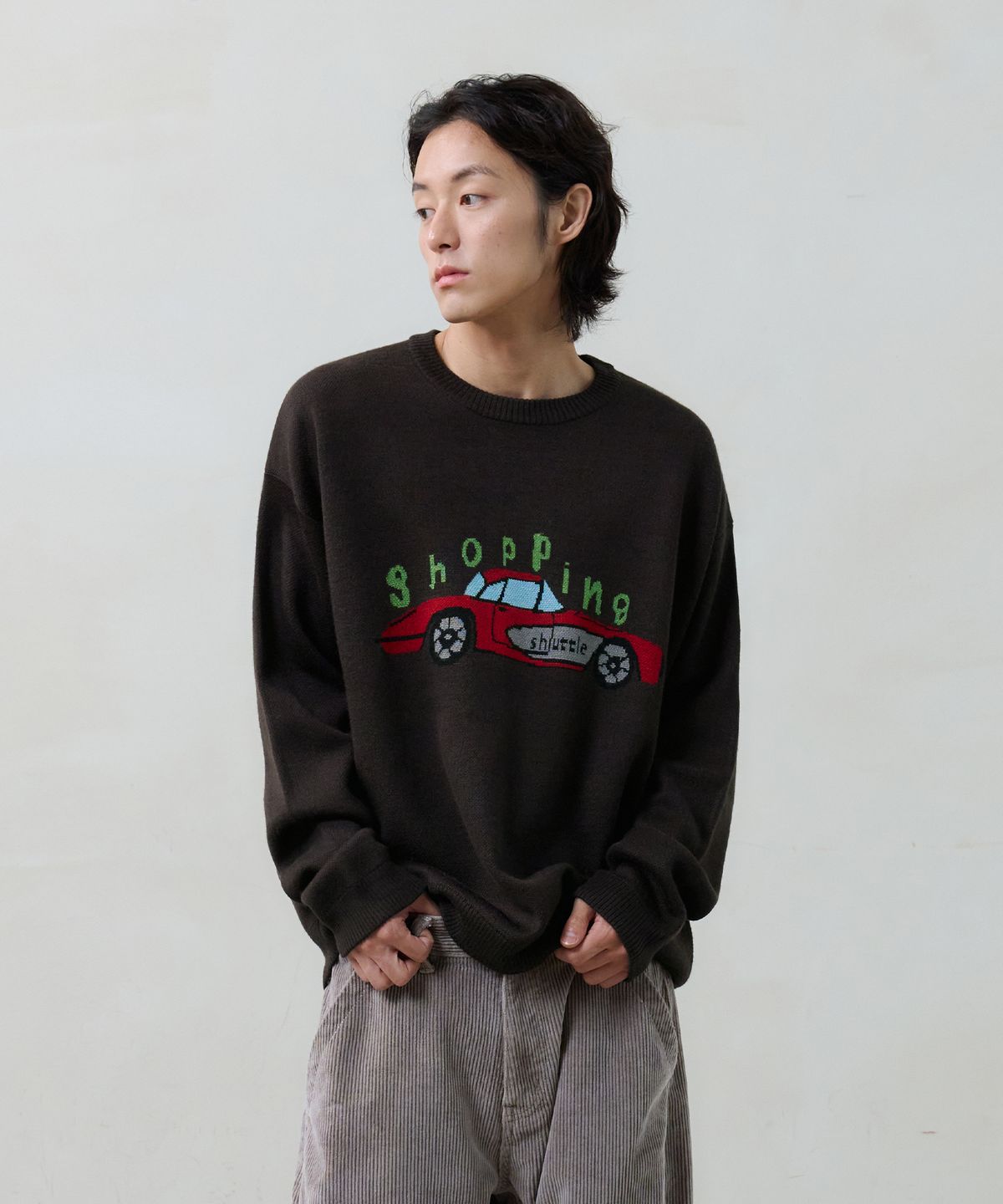노운(NOUN) shopping car knit (dark brown)