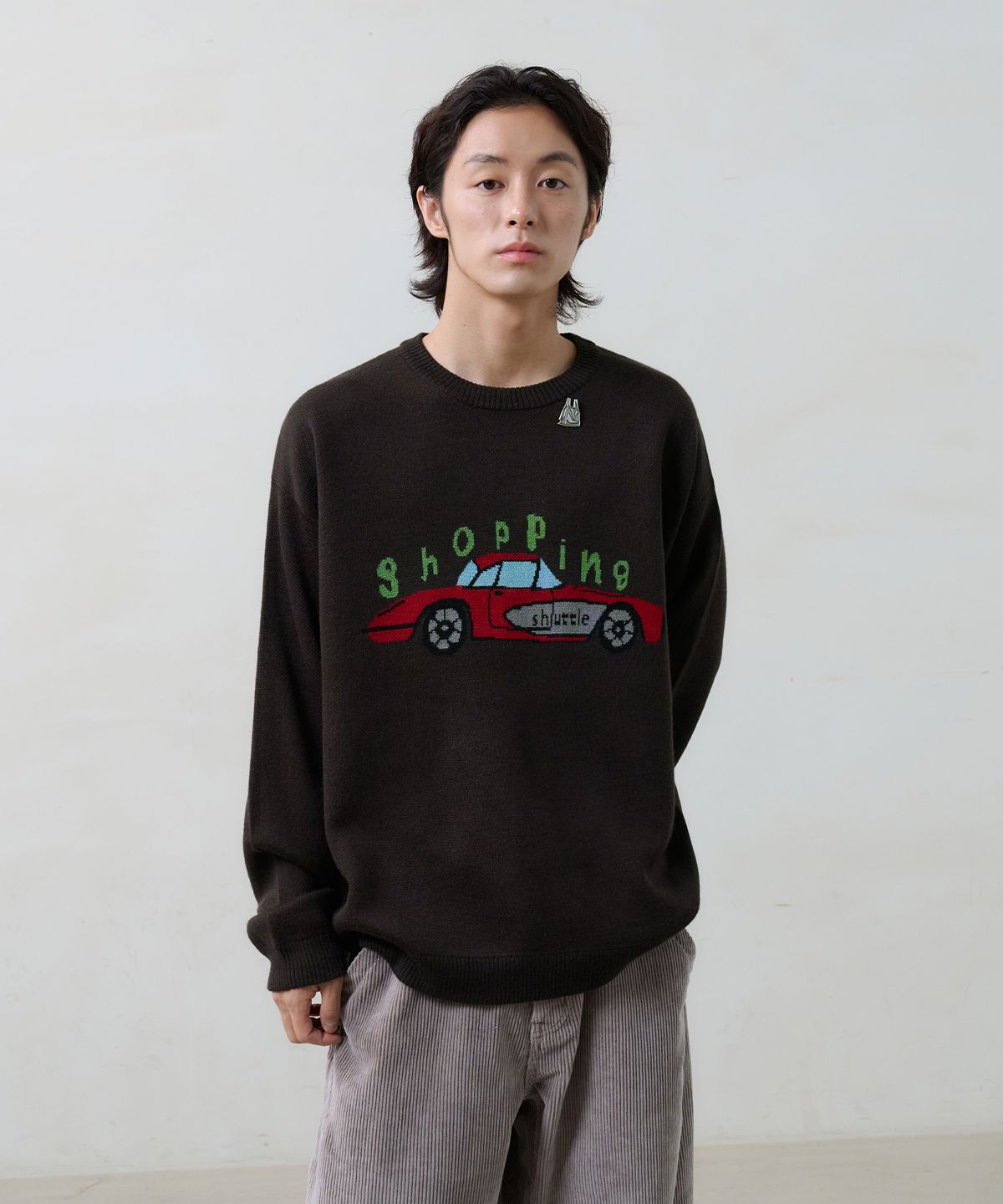 노운(NOUN) shopping car knit (dark brown)