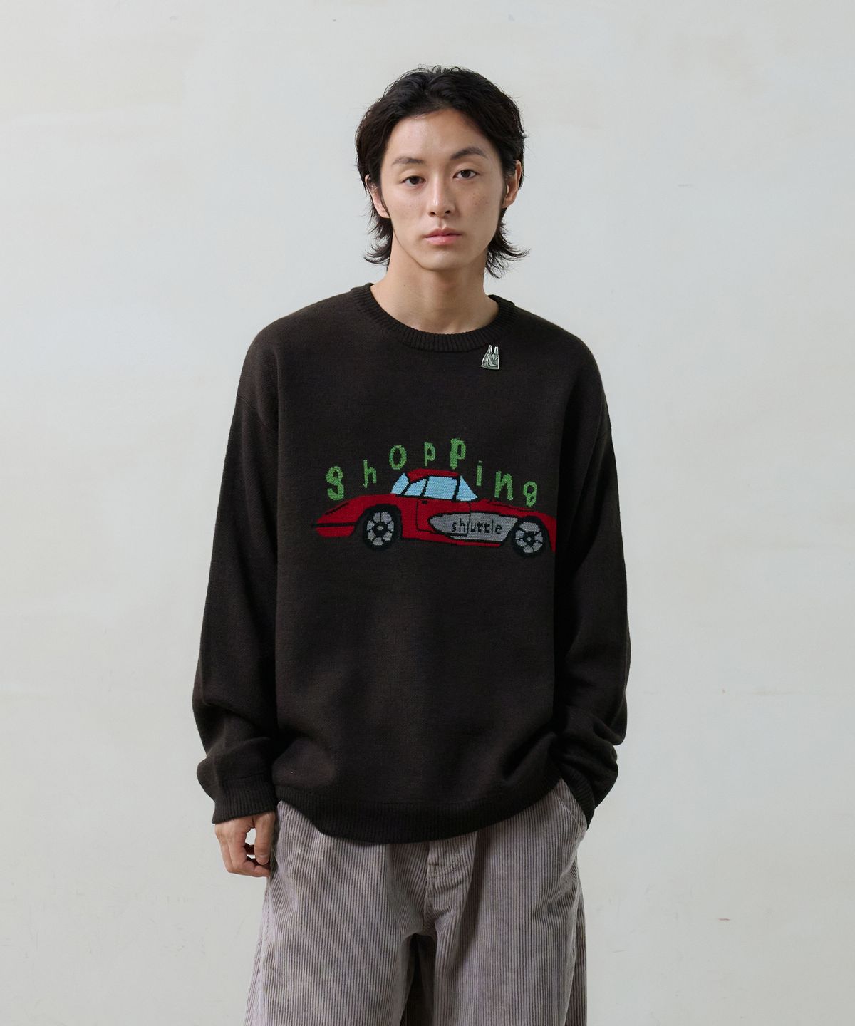 노운(NOUN) shopping car knit (dark brown)