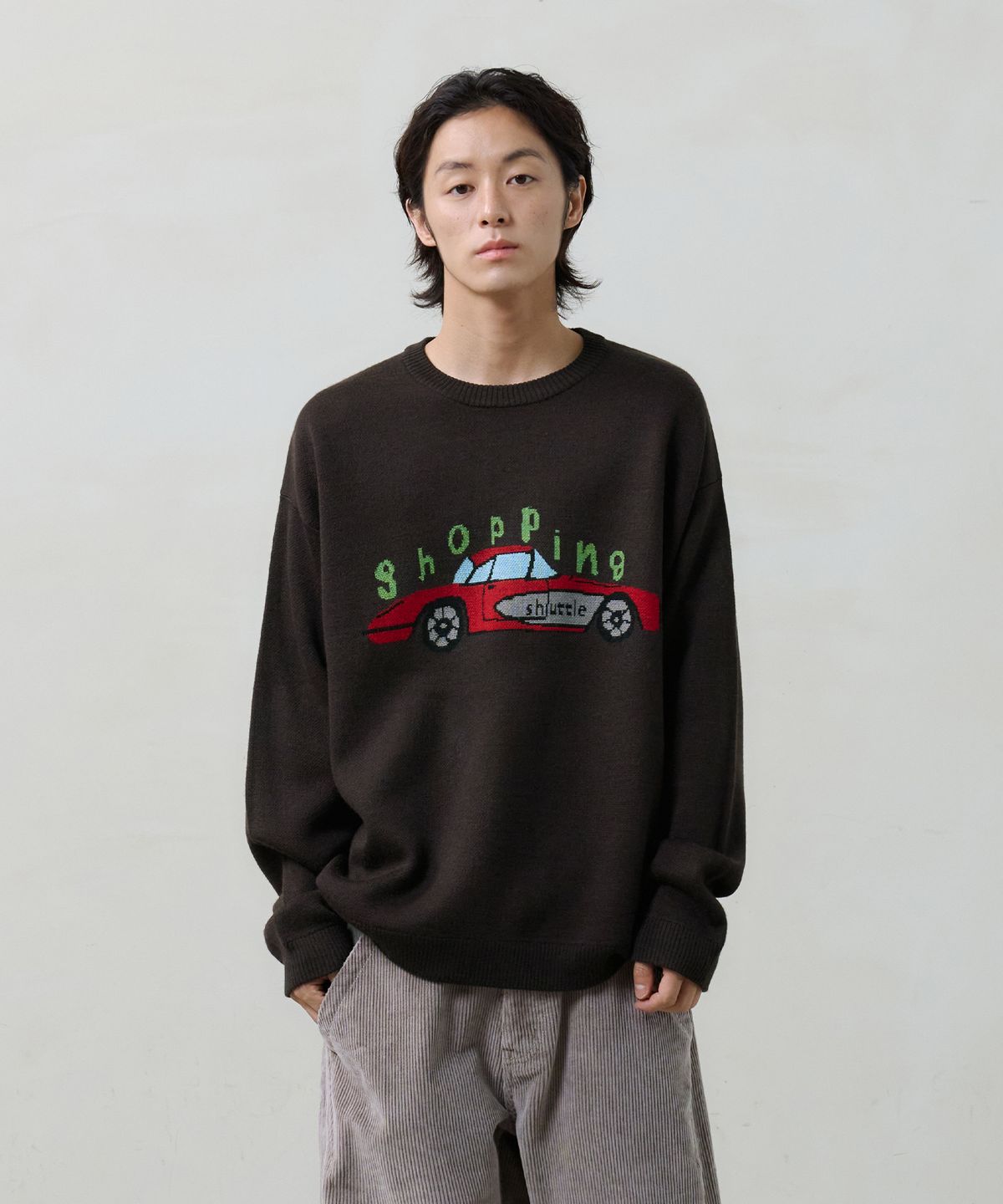 노운(NOUN) shopping car knit (dark brown)