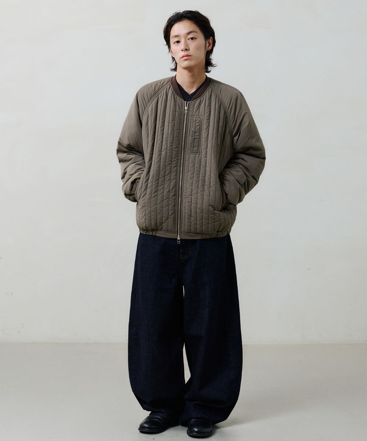 노운(NOUN) quilted jumper (taupe)