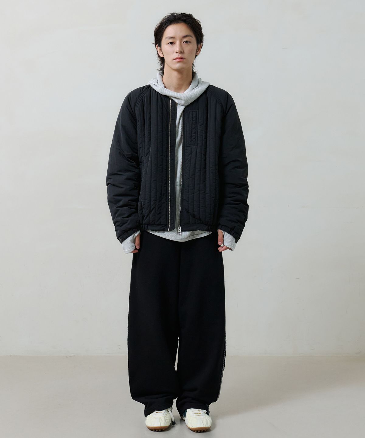 노운(NOUN) quilted jumper (black)
