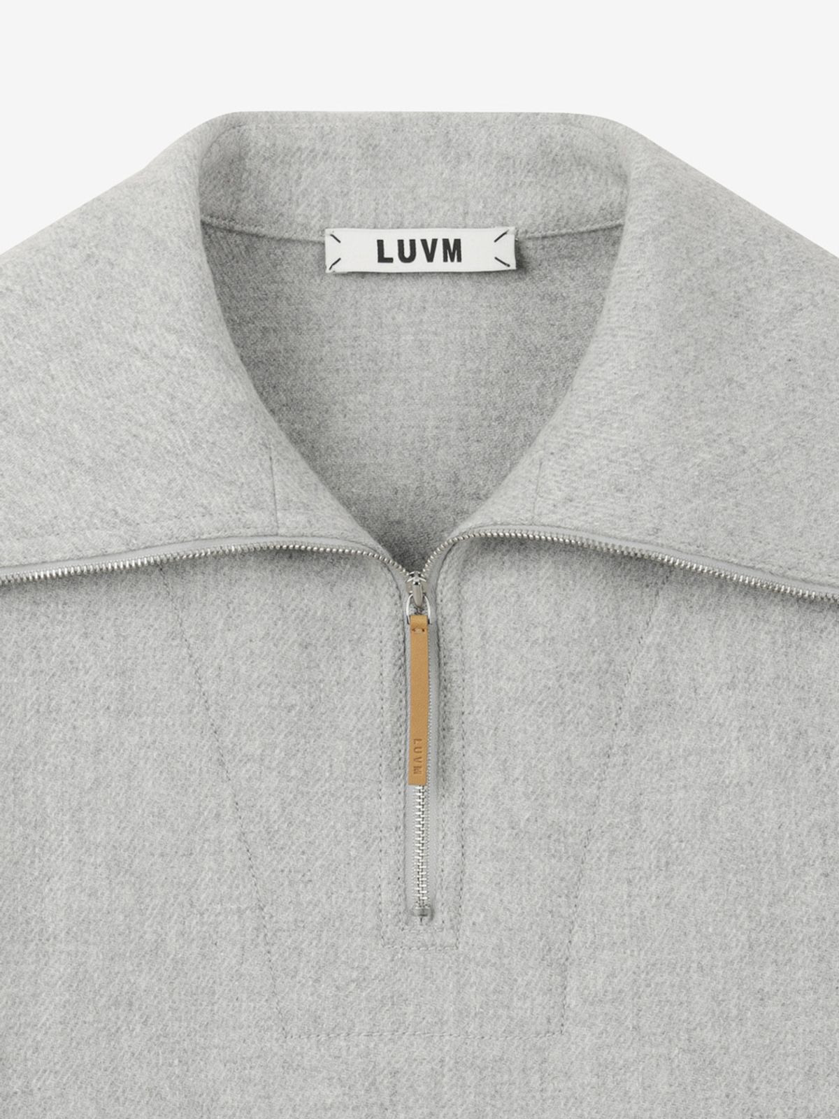엘유브이엠(LUVM) WIDE COLLAR WOOL JACKET_MELANGE GRAY