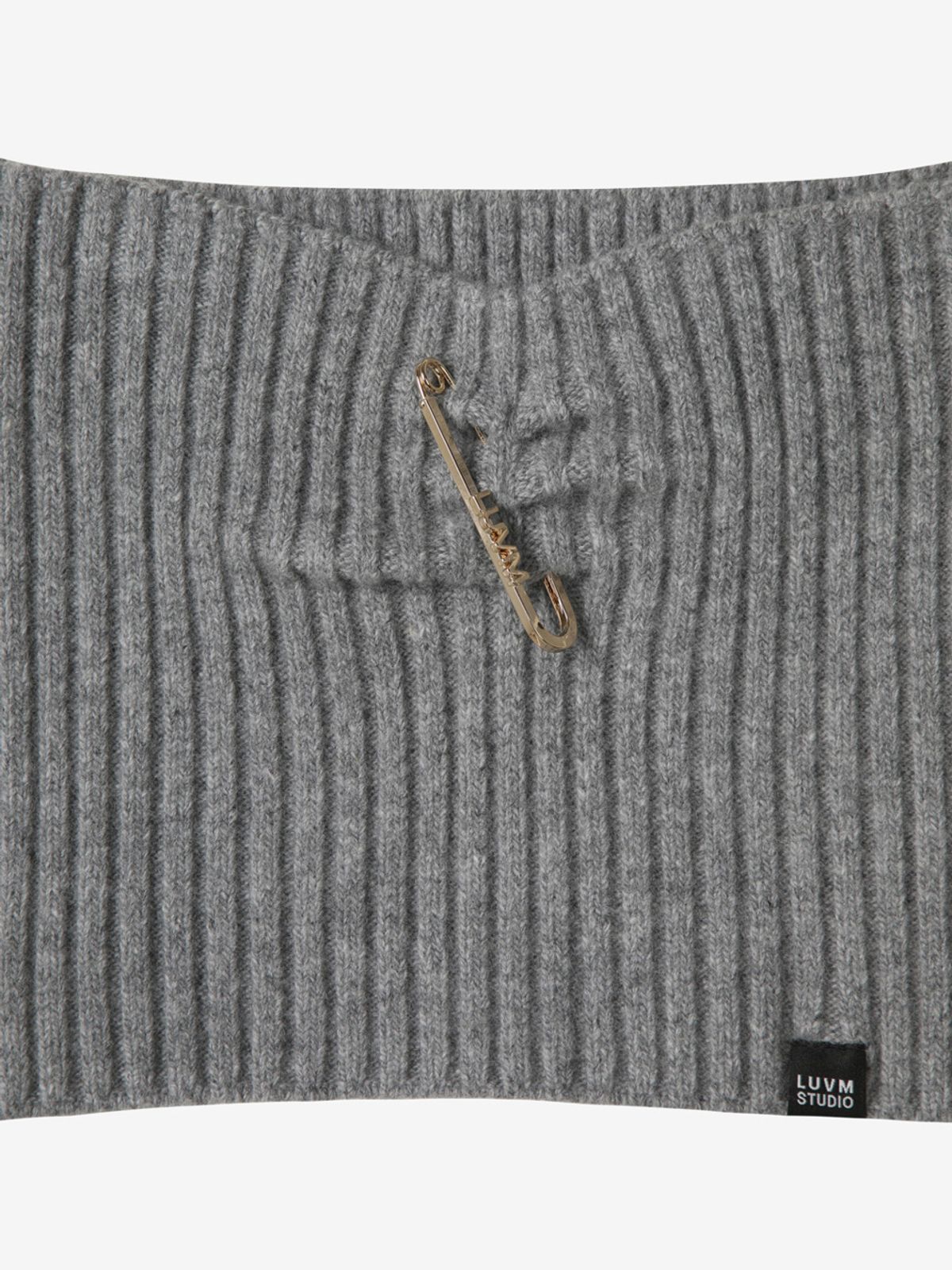 엘유브이엠(LUVM) KNIT BUSTIER TOP_MELANGE GRAY