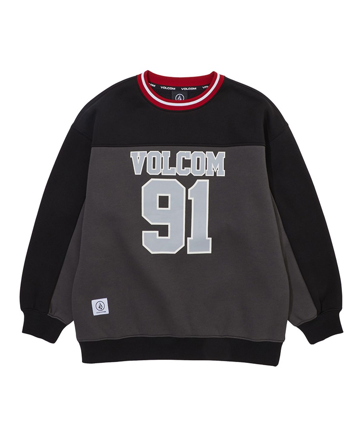 볼컴 키즈(VOLCOM KIDS) 컬러블럭 기모 맨투맨 D5W005