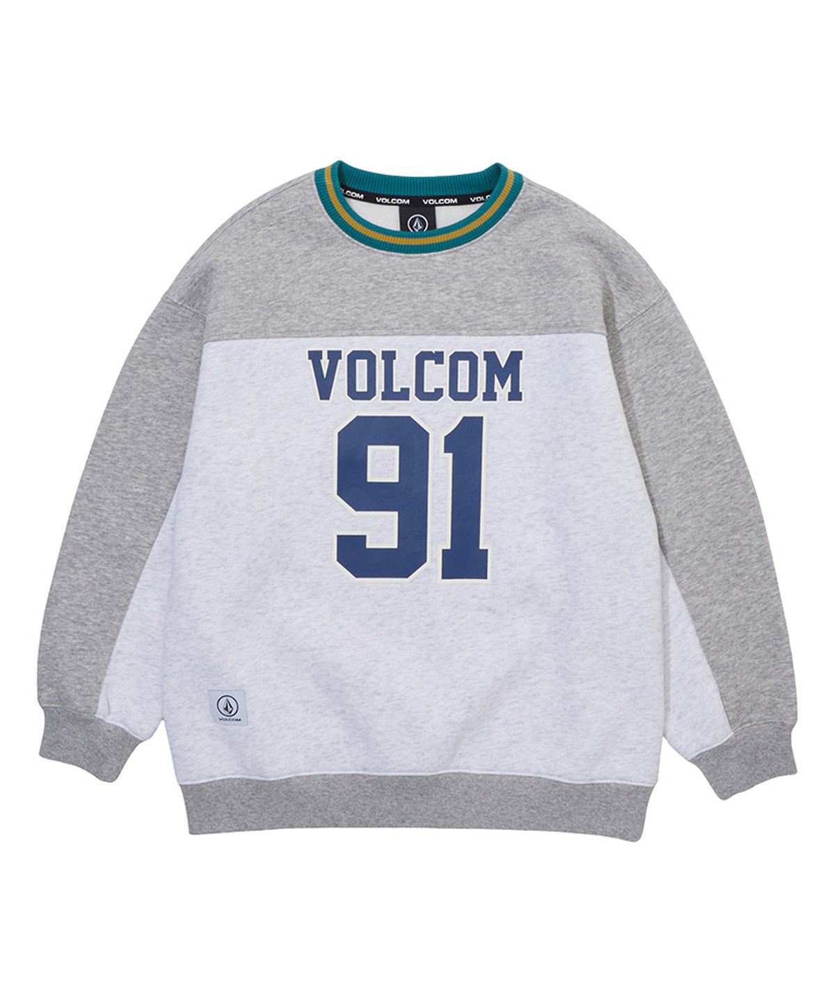 볼컴 키즈(VOLCOM KIDS) 컬러블럭 기모 맨투맨 D5W005