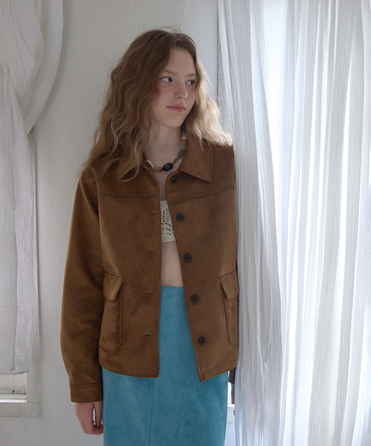뮈르뮈르(MURMURE) 리븐 스웨이드 블루종 자켓_Riven Jacket_Camel
