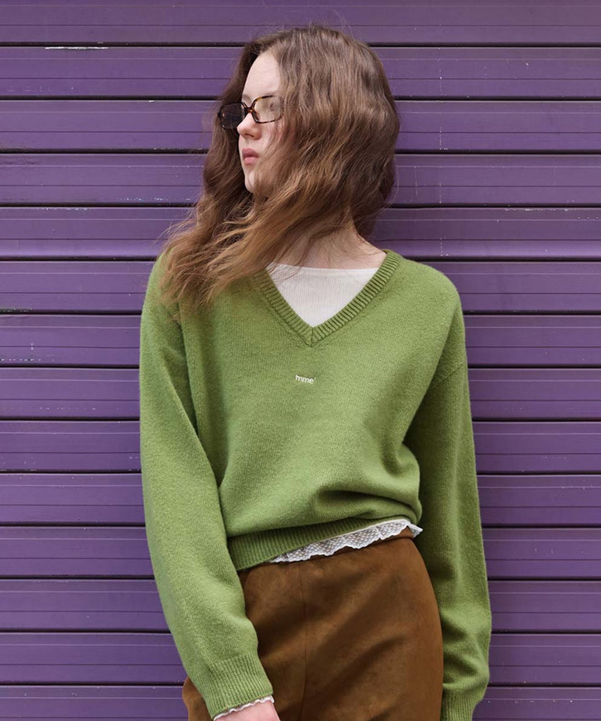 뮈르뮈르(MURMURE) 베른 홀가먼트 브이 울 니트_Bern Knit