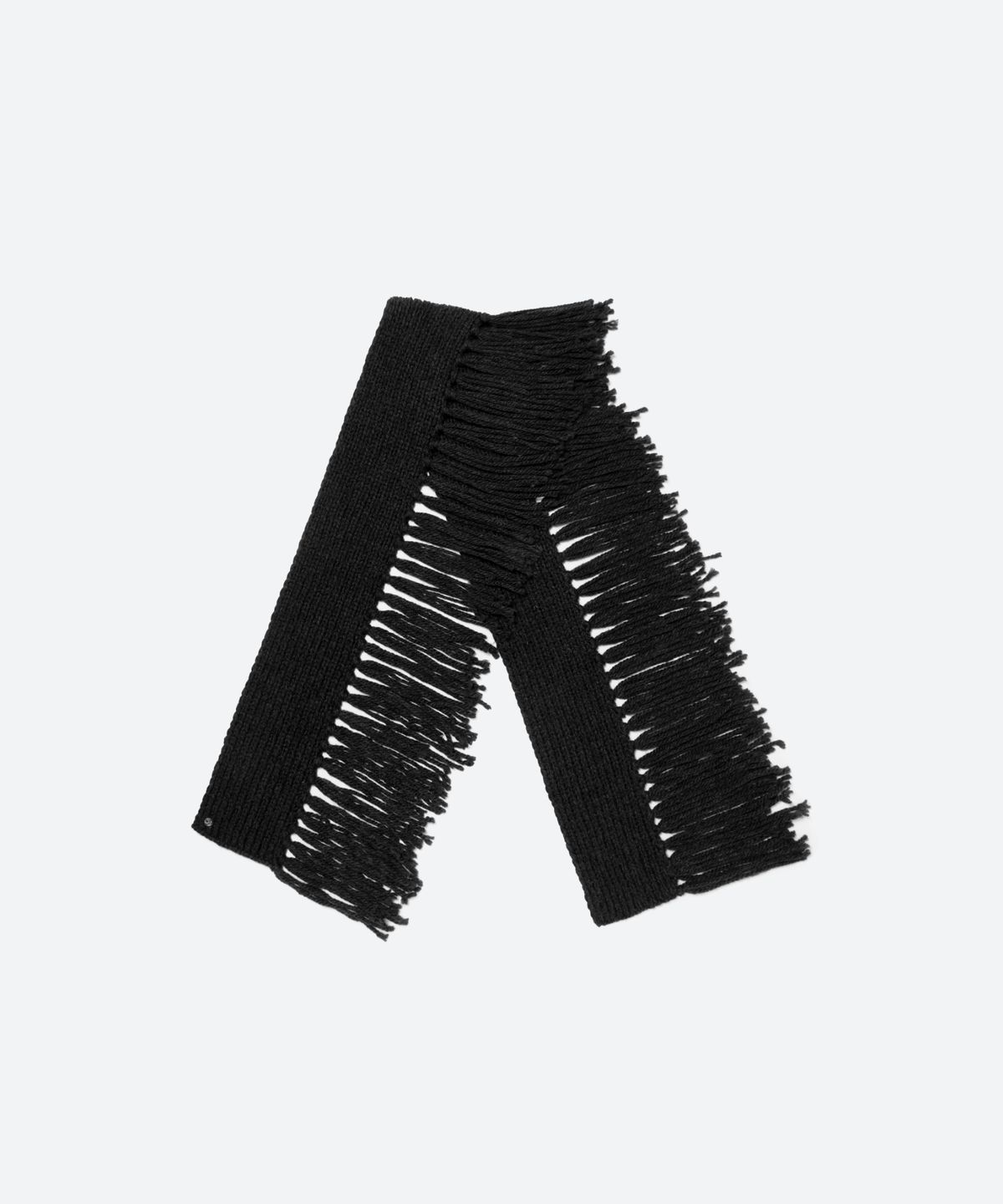 문선 아카이브(MOONSUN ARCHIVE) HANDMADE Fringe Knit Muffler / Black