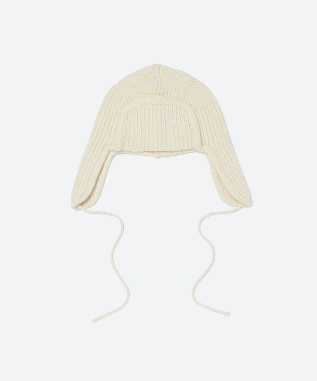 문선(MOONSUN) Ear Flap Wool Knit Hat / Ivory
