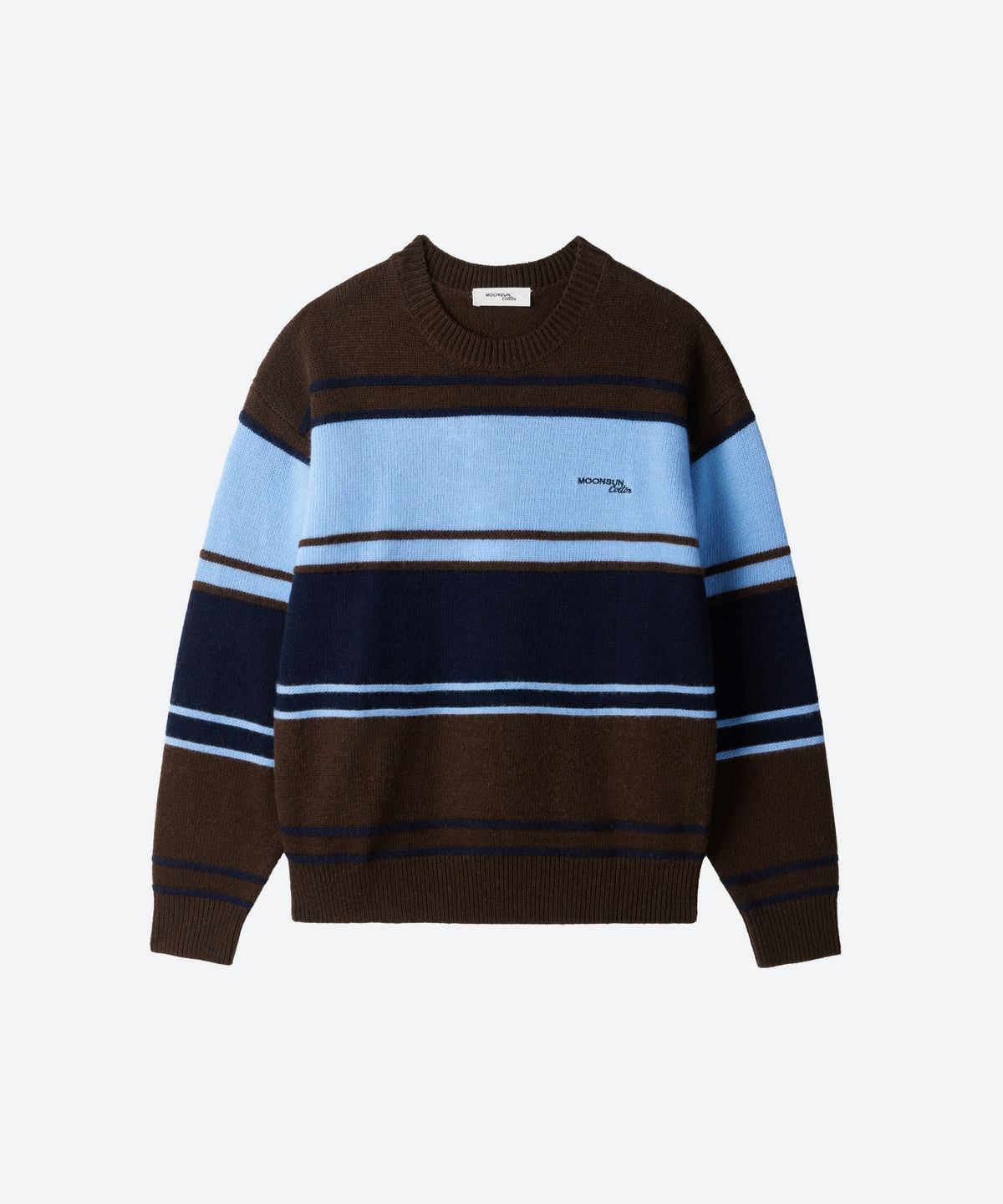 문선 아카이브(MOONSUN ARCHIVE) M.C UNISEX, Color Block Knit / Brown
