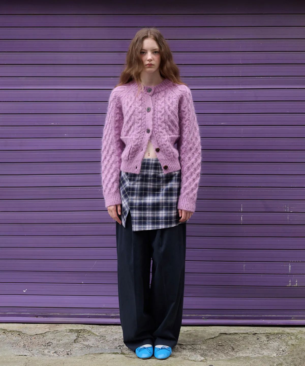 뮈르뮈르(MURMURE) 로우 커브드 코튼 팬츠_Row Cotton Pants_2colors
