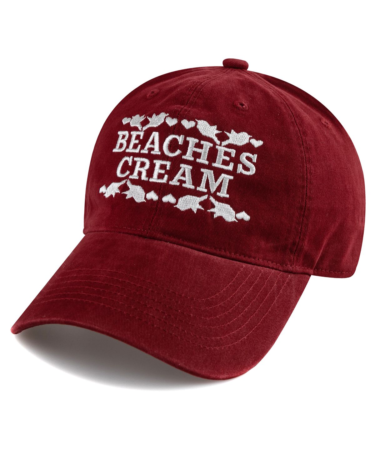 비치스앤크림(BEACHESANDCREAM) Love Piece Cation Ball cap-Red Wine