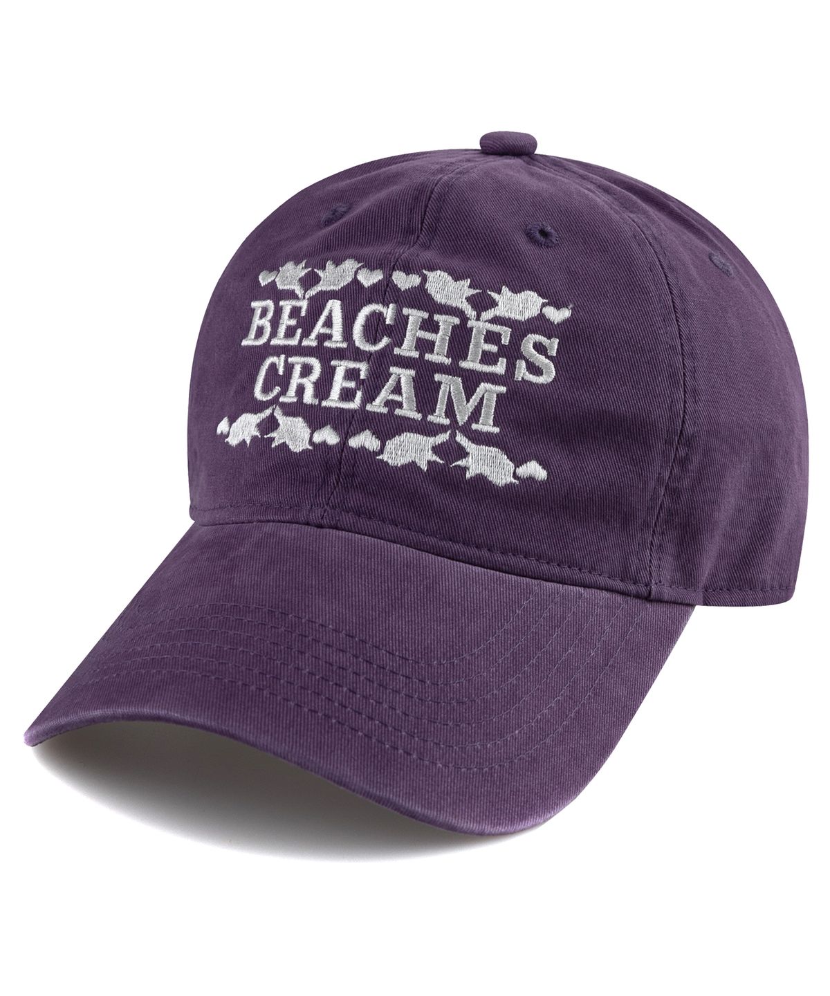 비치스앤크림(BEACHESANDCREAM) Love Piece Cation Ball cap-Purple